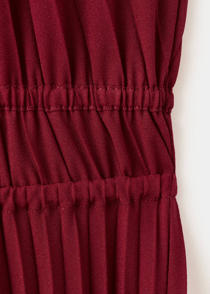 Pleated halter neck dress — Cherry