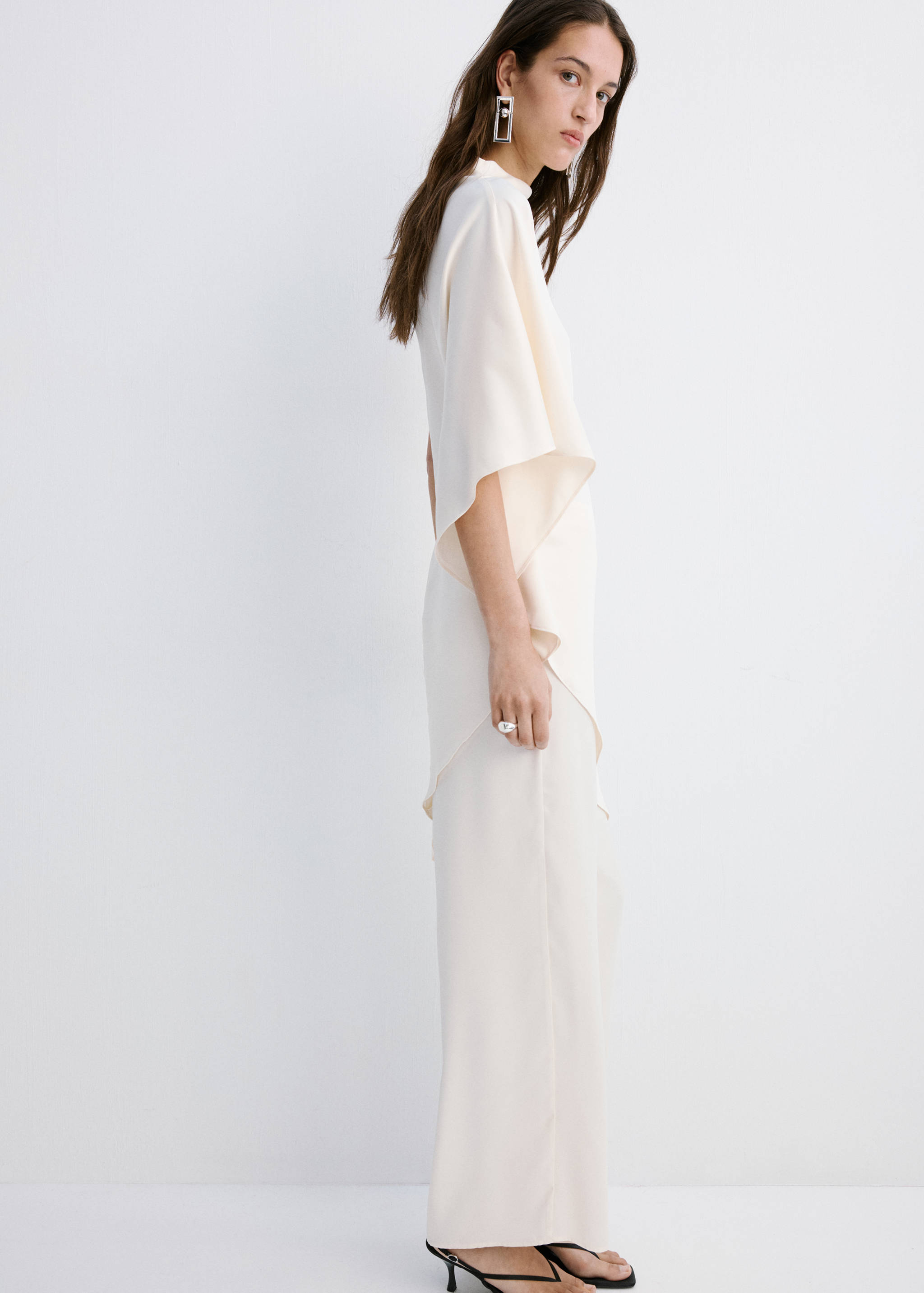 Satin straight-fit trousers - Details of the article 6