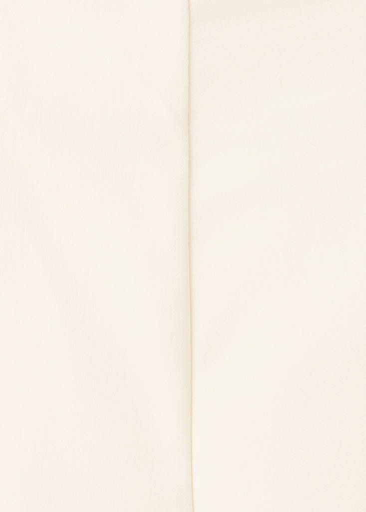 Satin straight-fit trousers — Ecru