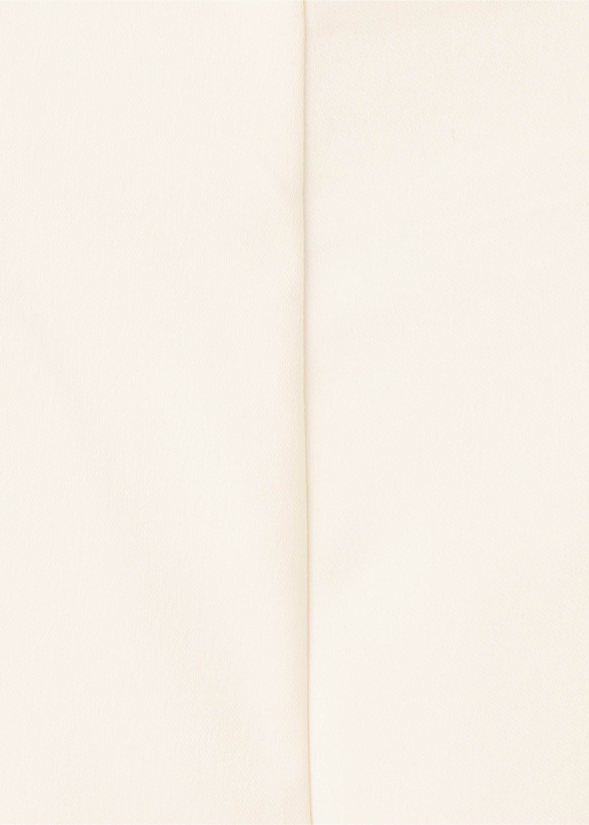 Satin straight-fit trousers - Details of the article 8, Ecru. Ref: 27049060-00.