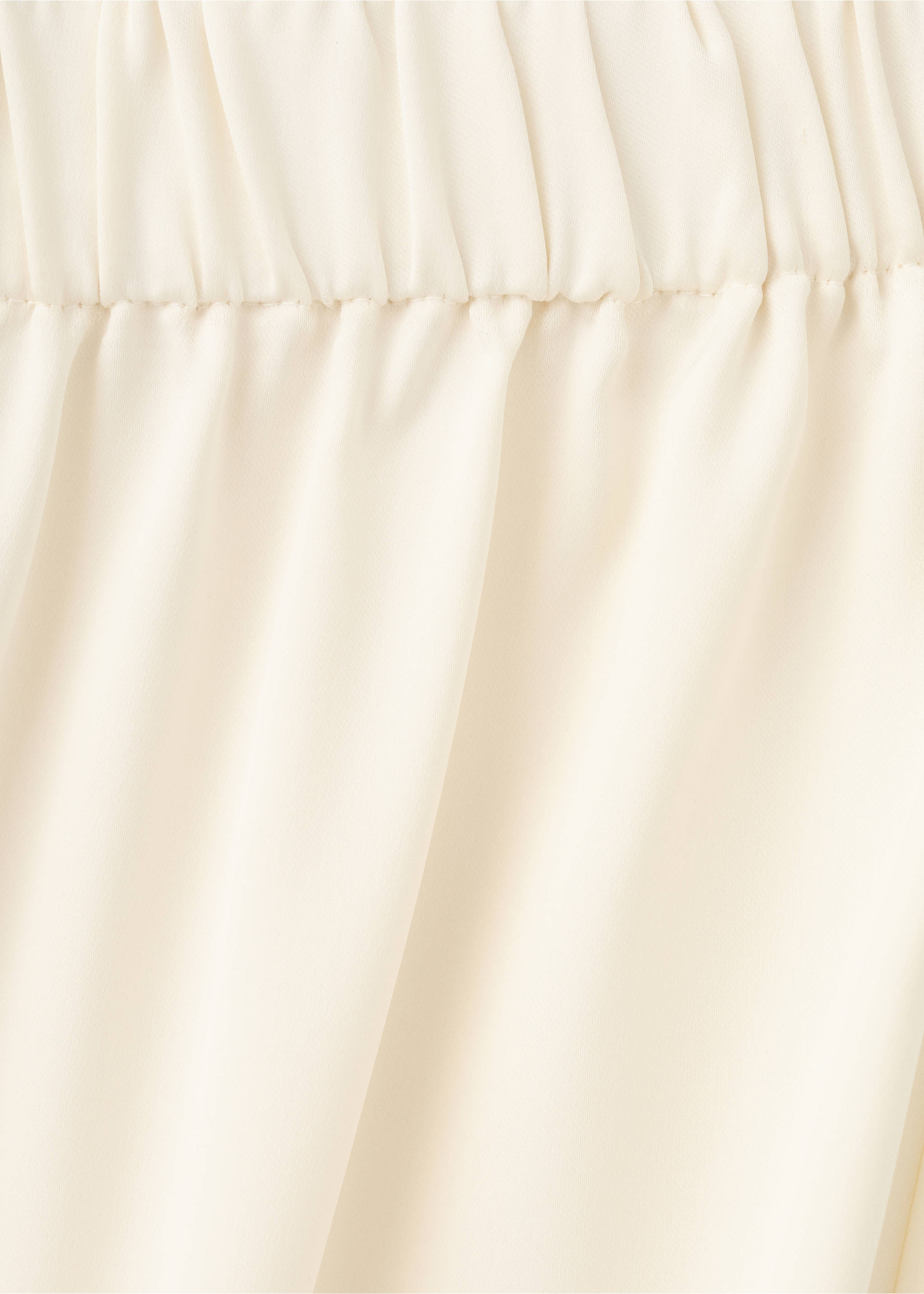 Satin straight-fit trousers - Details of the article 0, Ecru. Ref: 27049060-00.