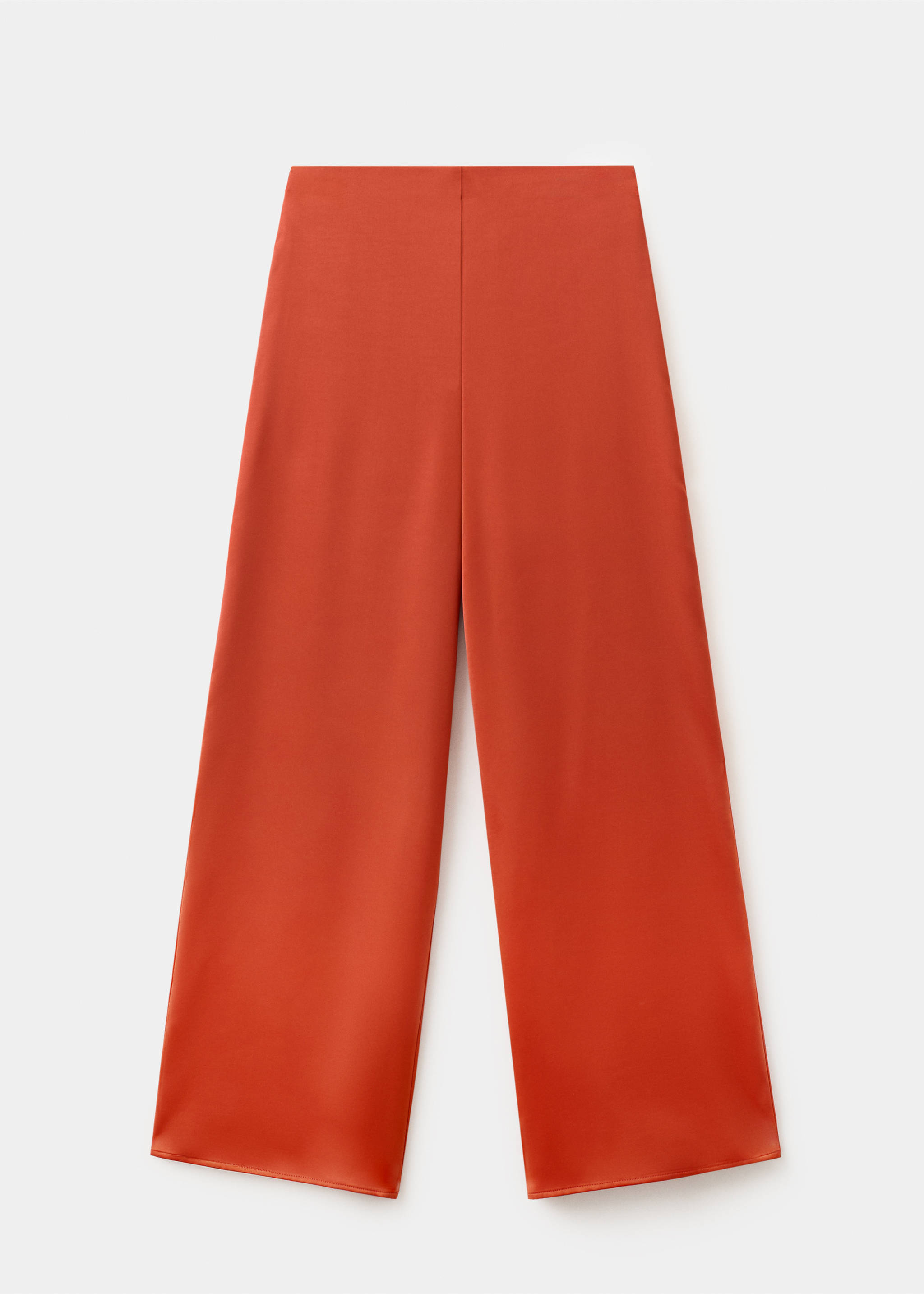 Satin straight-fit trousers - Article without model, Russet. Ref: 27049060-00.