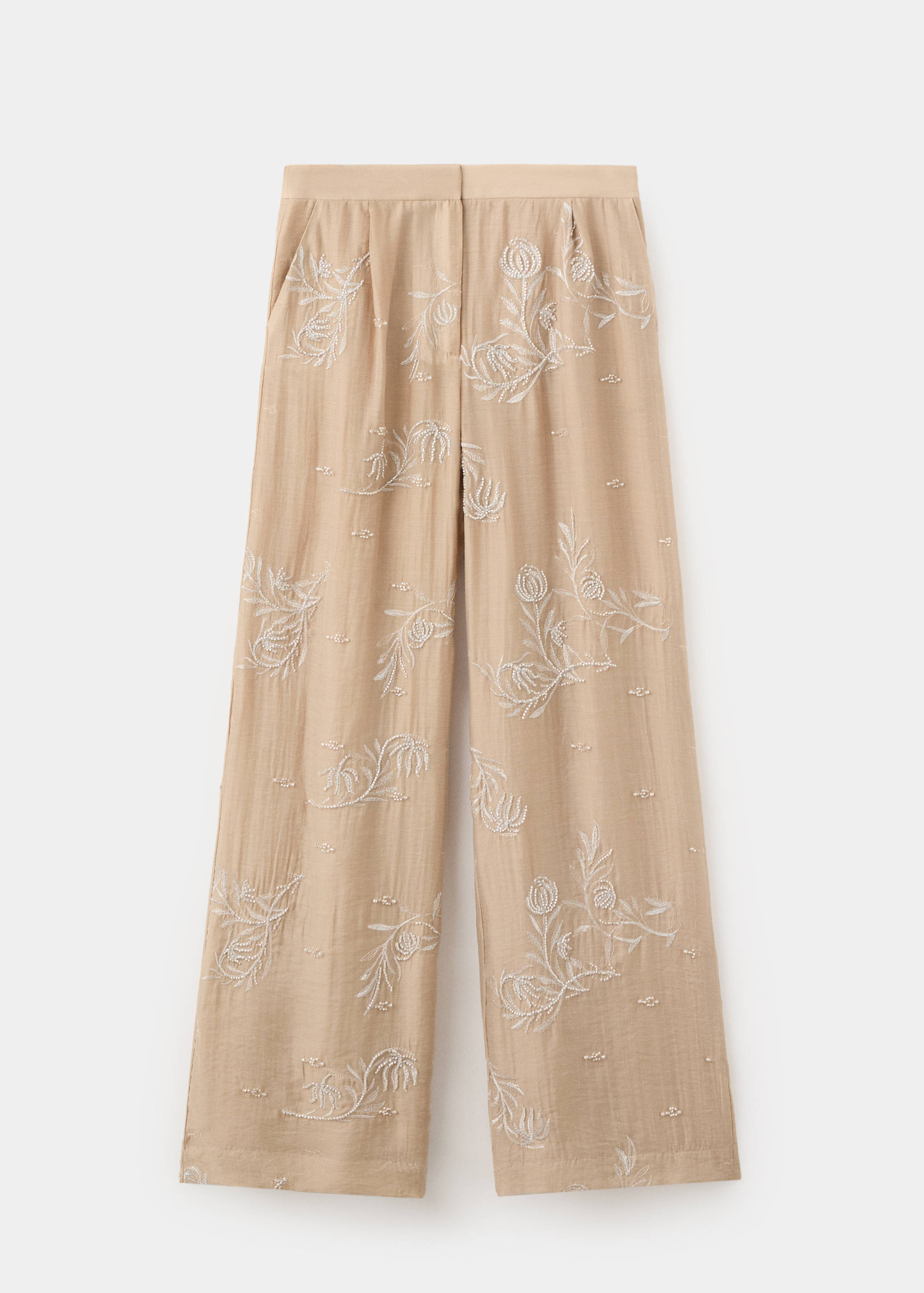 Embroidered lyocell trousers - Article without model