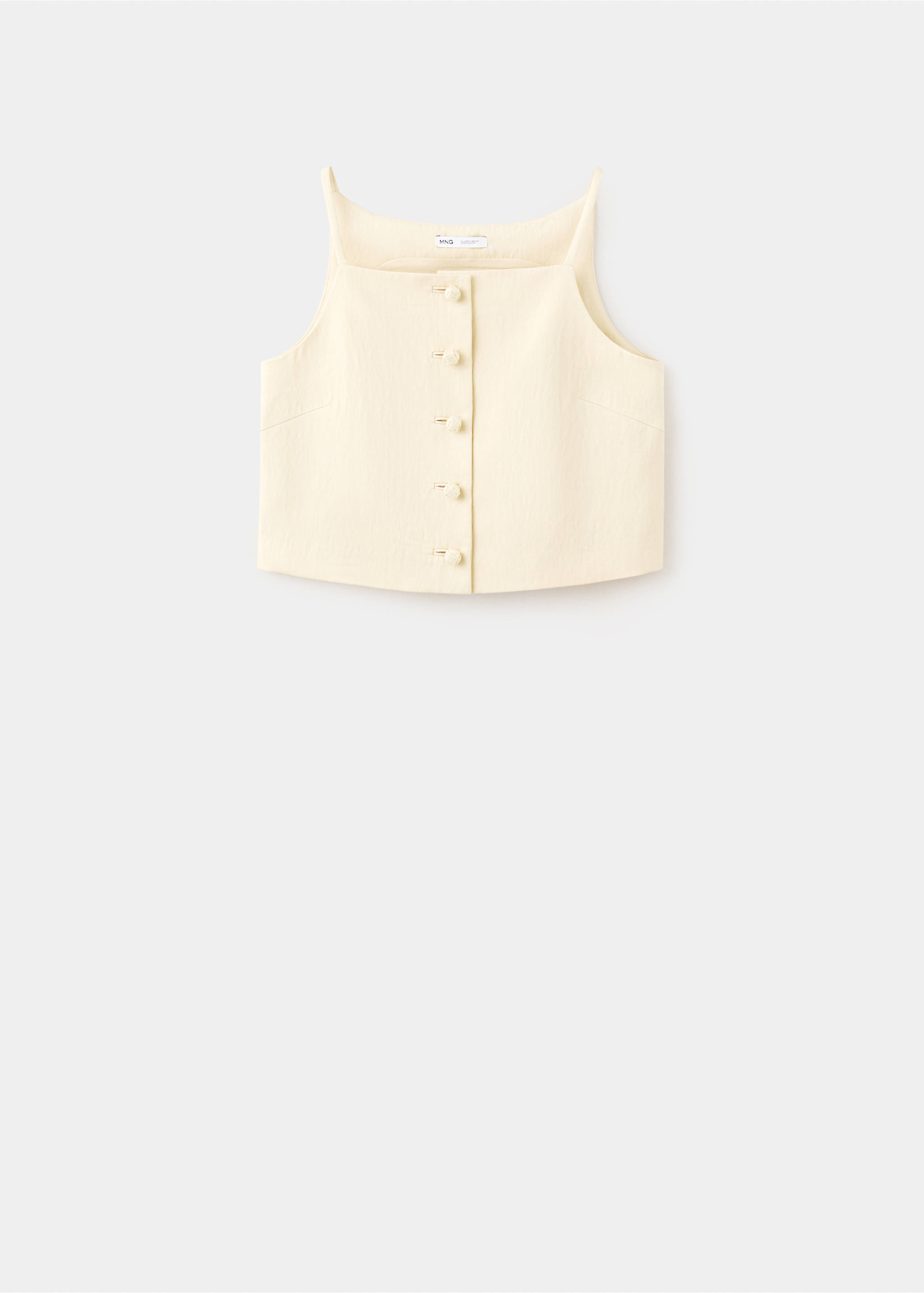 Lyocell button top - Article without model, Light/Pastel Grey. Ref: 27049062-00.
