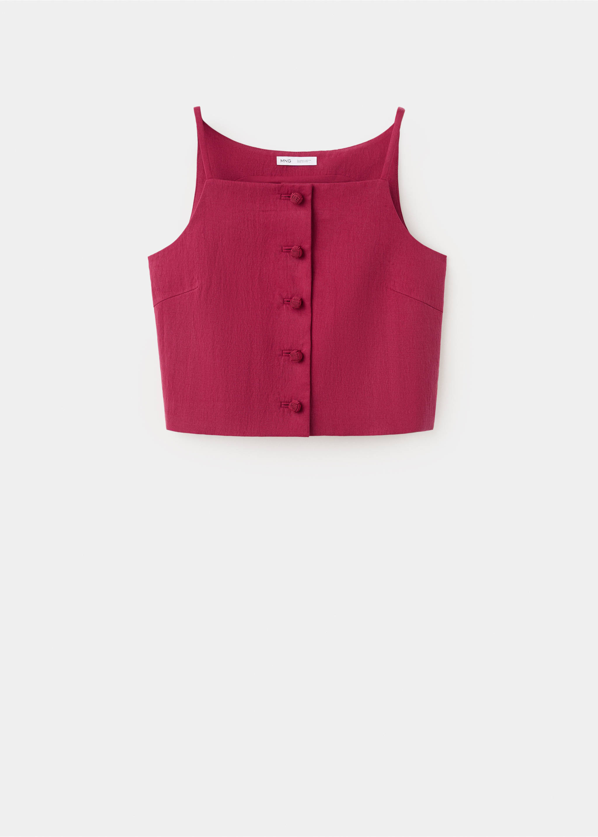 Lyocell button top - Article without model, Red. Ref: 27049062-00.