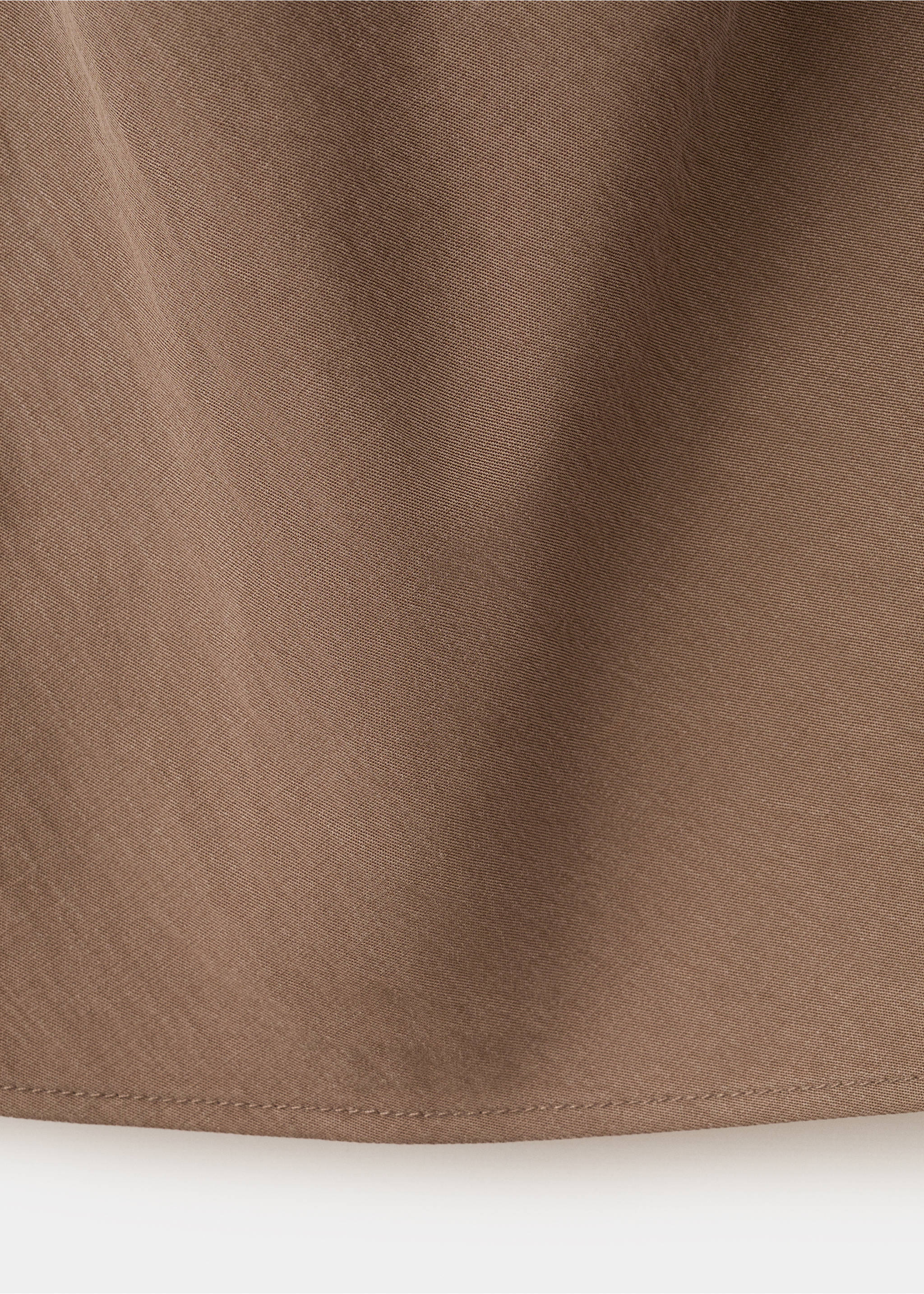 Lyocell top with draped neck - Details of the article 0, Brown. Ref: 27049063-00.