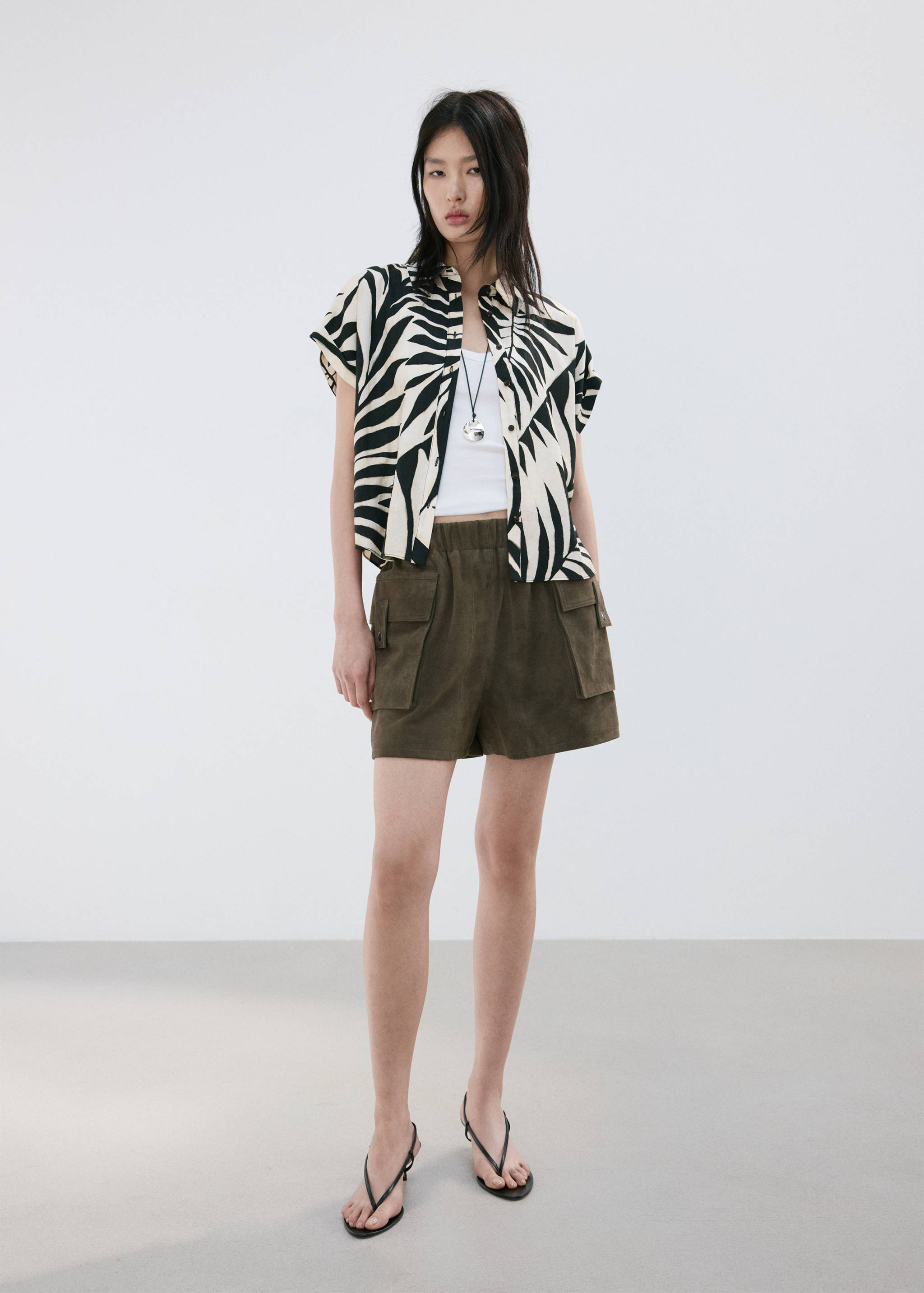 Flowy printed shirt - General plane