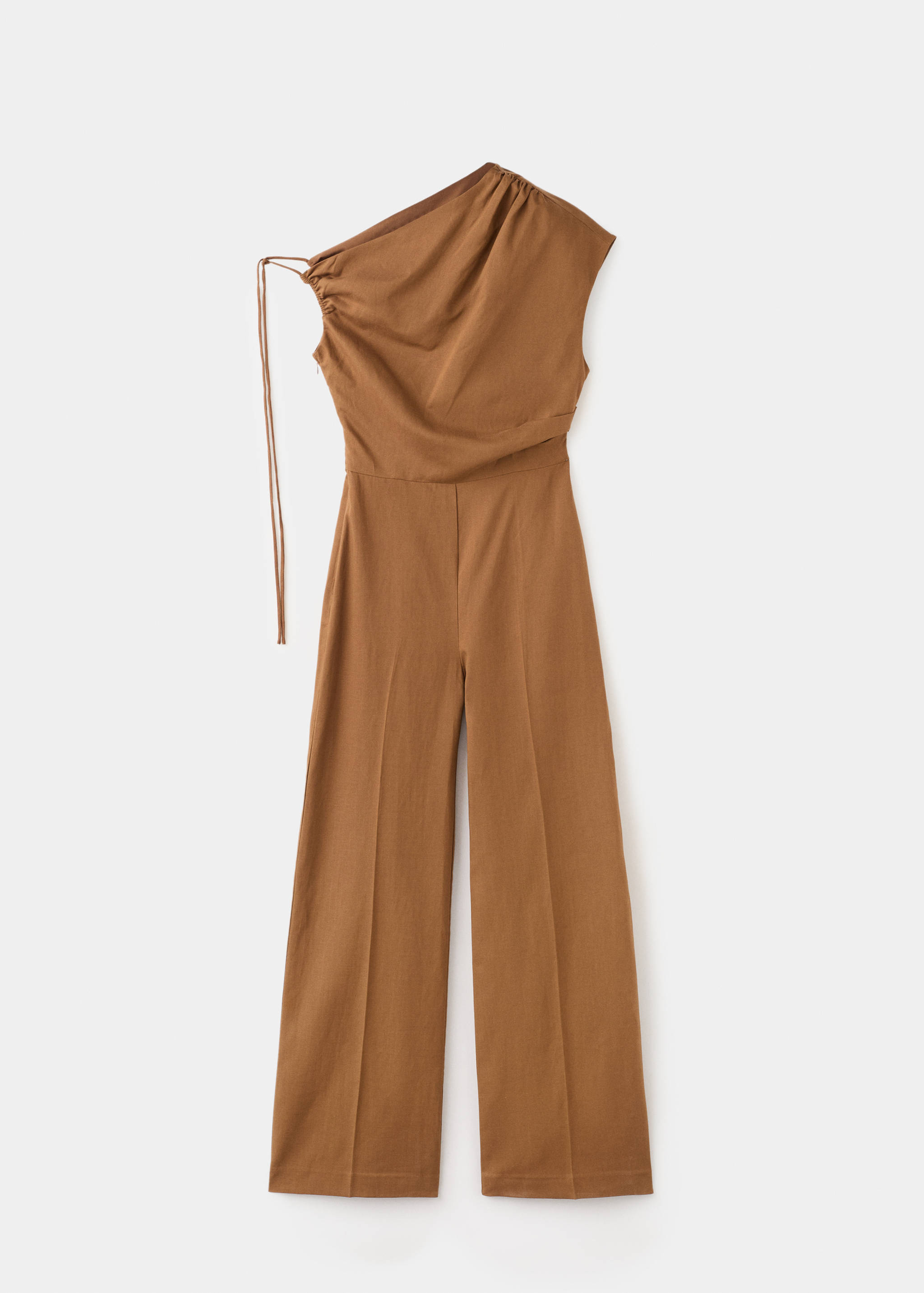 Asymmetric linen lyocell jumpsuit - Article without model