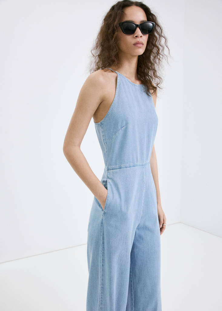 Lyocell denim jumpsuit