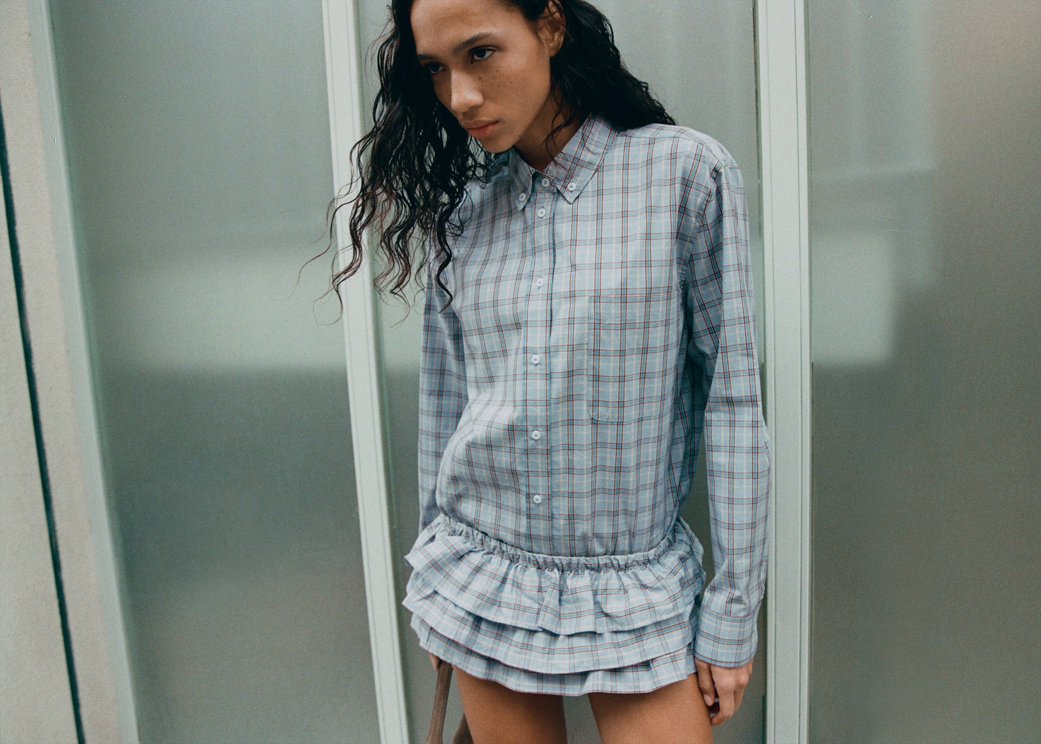 Check cotton shirt - Panoramic plane