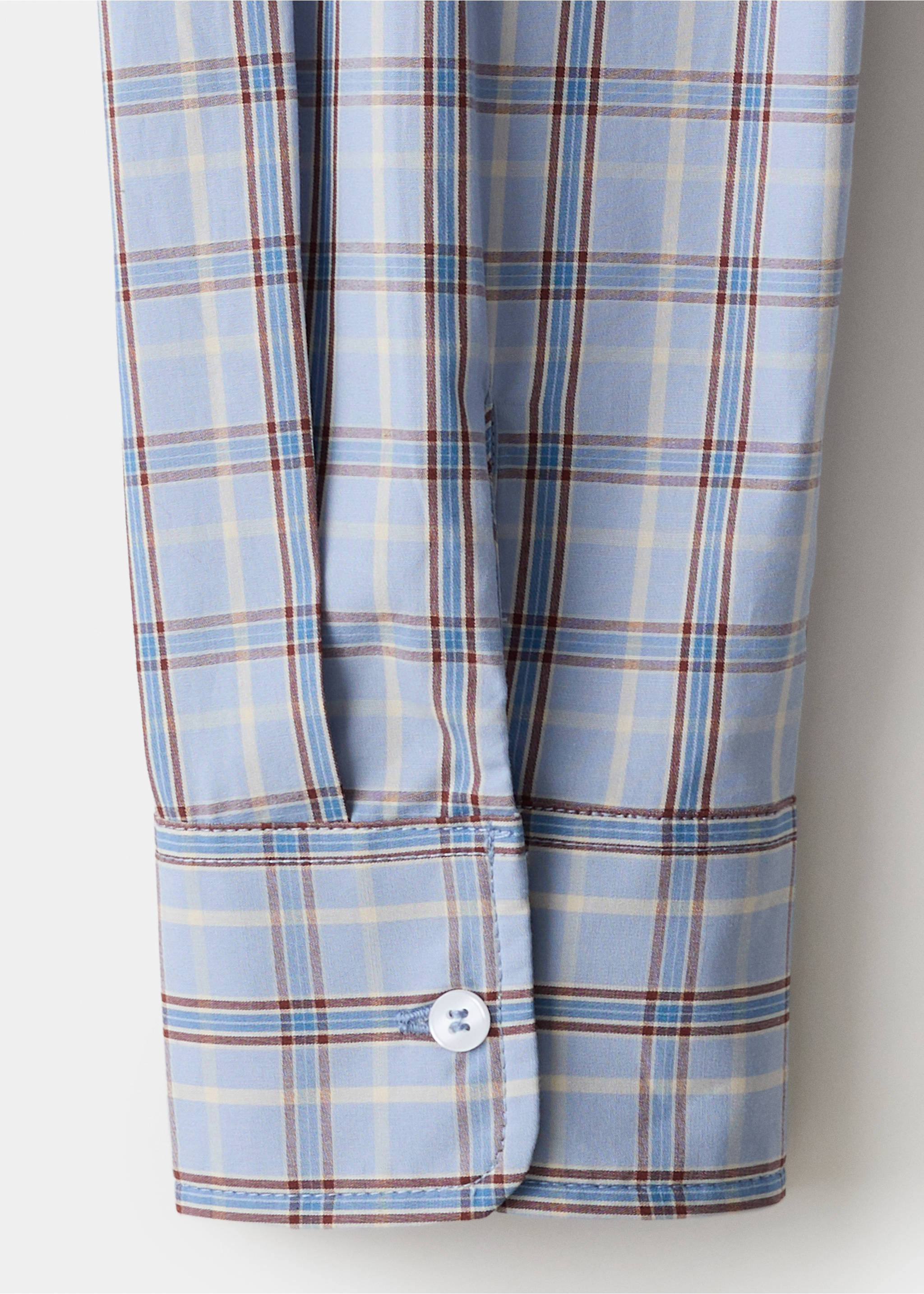 Striped cotton shirt - Details of the article 0, Blue. Ref: 27049068-00.