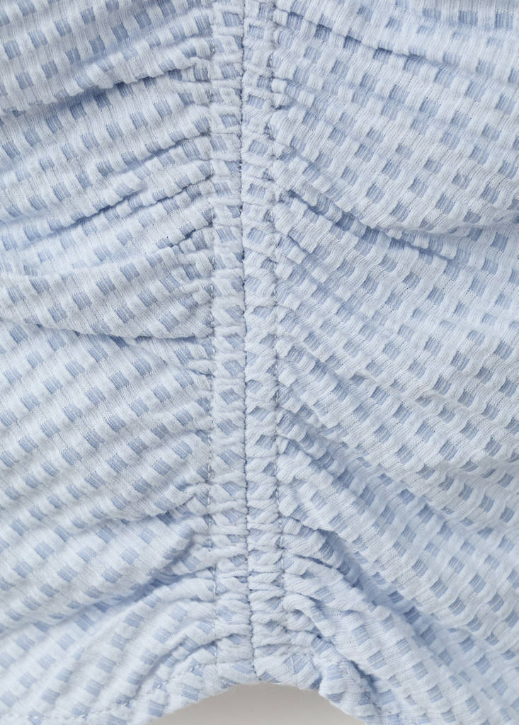 Ruched fitted top — Sky Blue