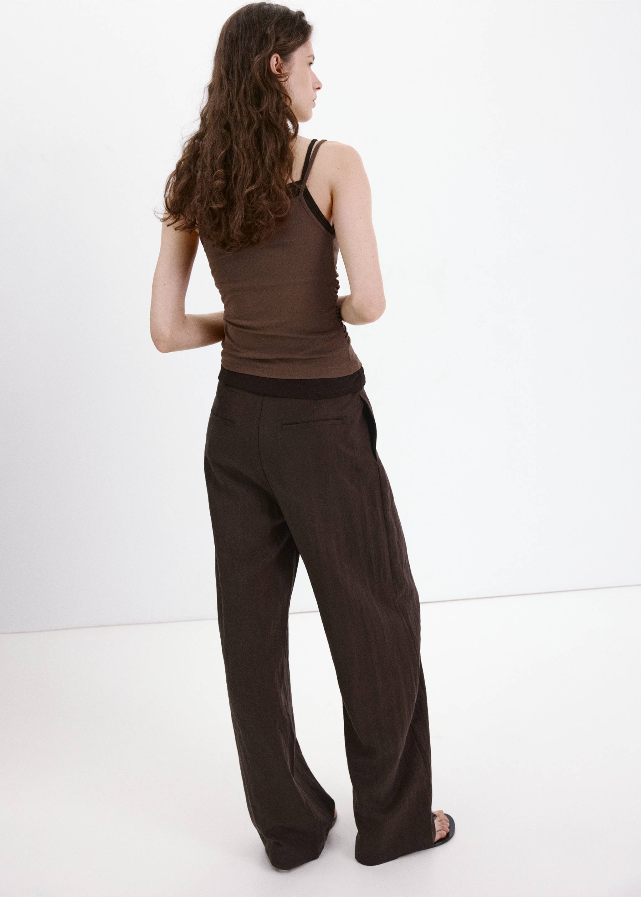 Double draped top - Reverse of the article, Brown. Ref: 27049072-00.