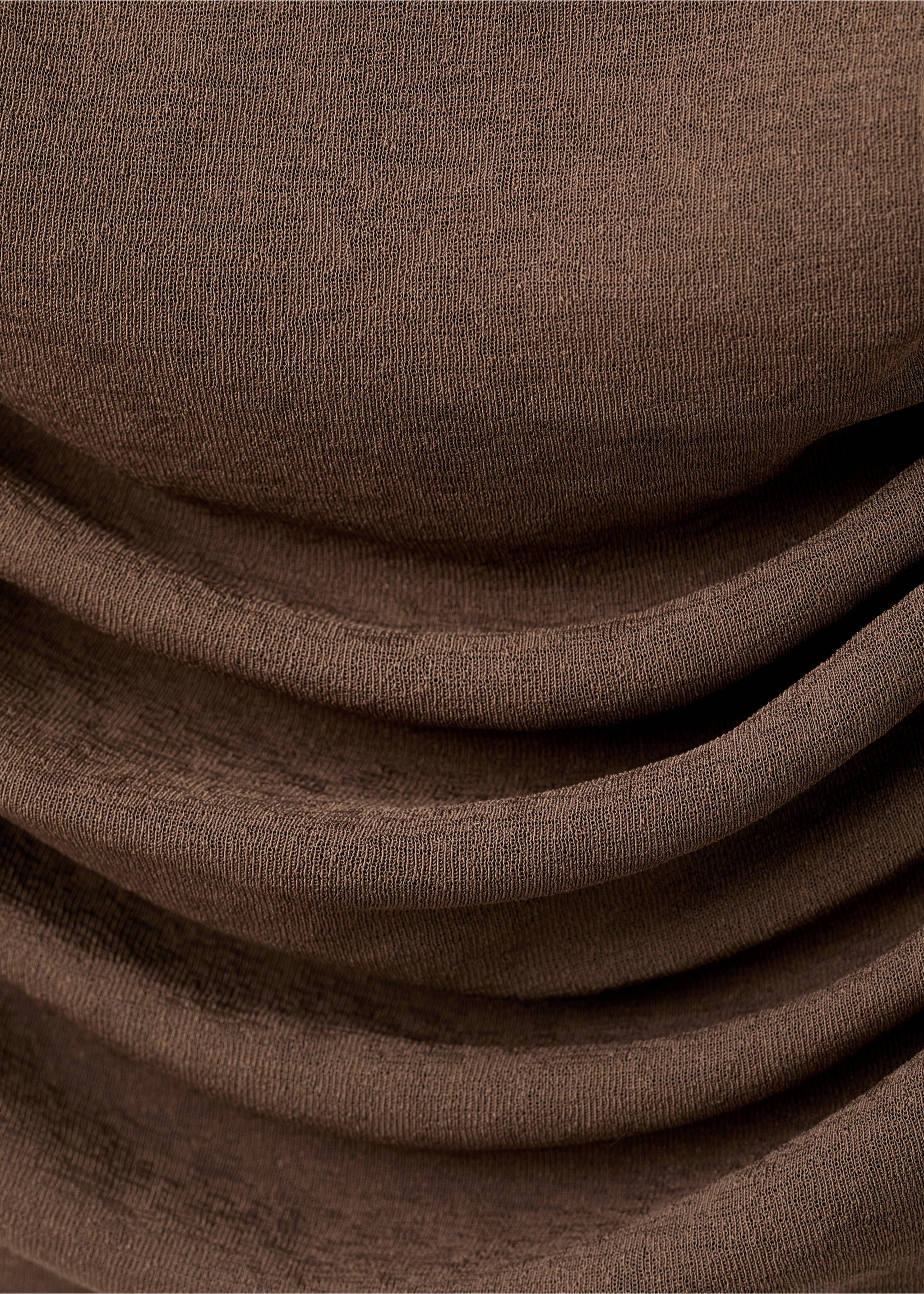 Double draped top - Details of the article 8, Brown. Ref: 27049072-00.