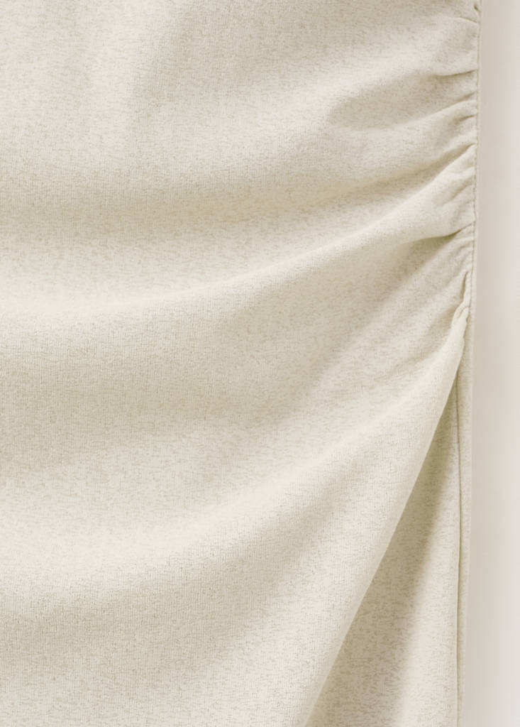 Fitted dress with a draped waist — Ice Grey