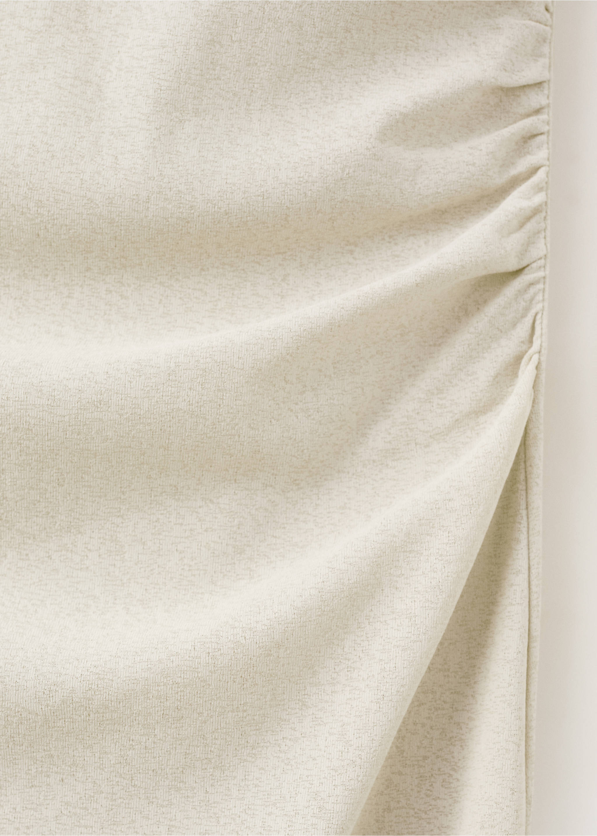 Fitted dress with draped waist - Details of the article 0, Ice Grey. Ref: 27049075-00.