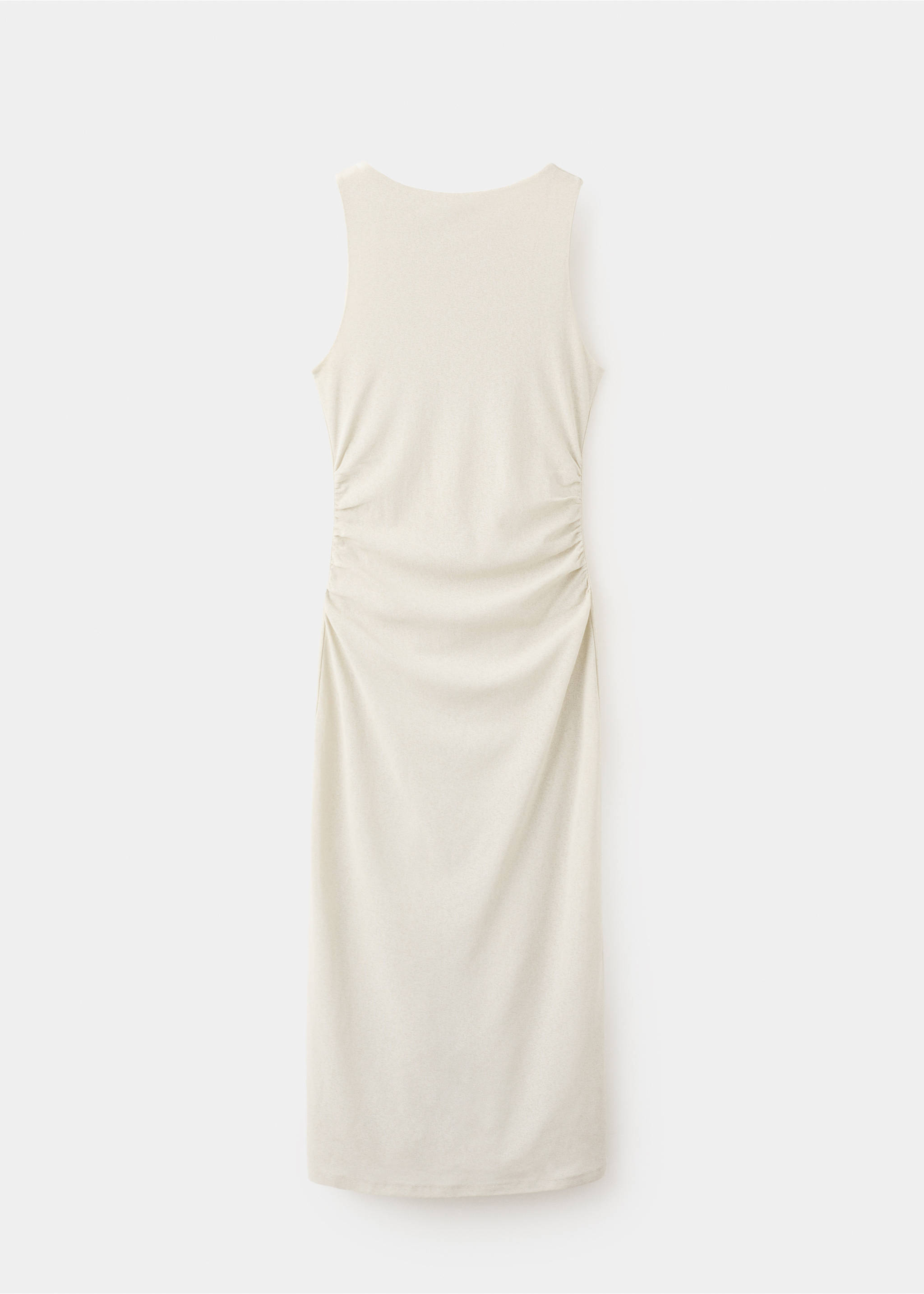 Fitted dress with a draped waist - Article without model, Ice Grey. Ref: 27049075-00.
