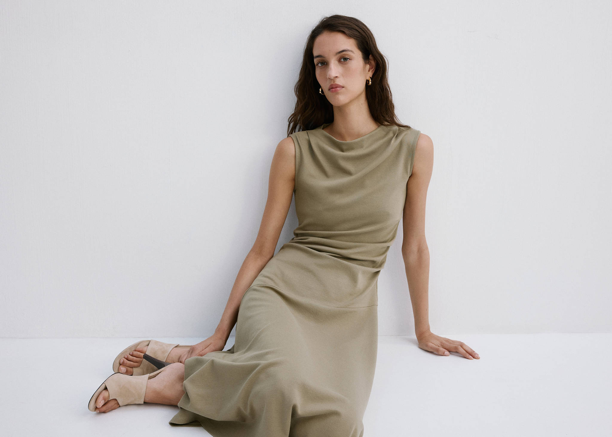 Asymmetric draped dress - Panoramic plane