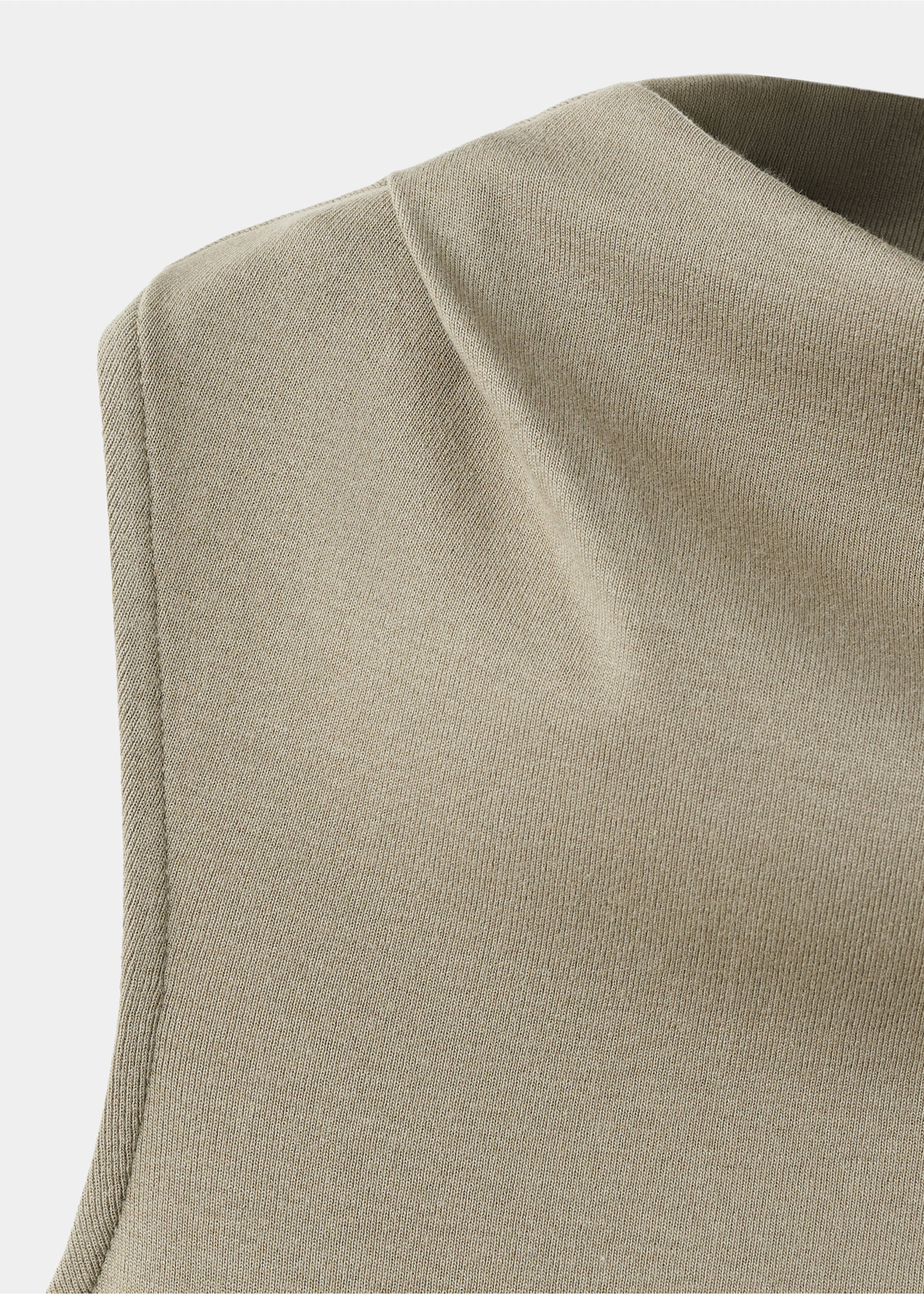 Draped midi-dress - Details of the article 0, Khaki. Ref: 27049077-00.