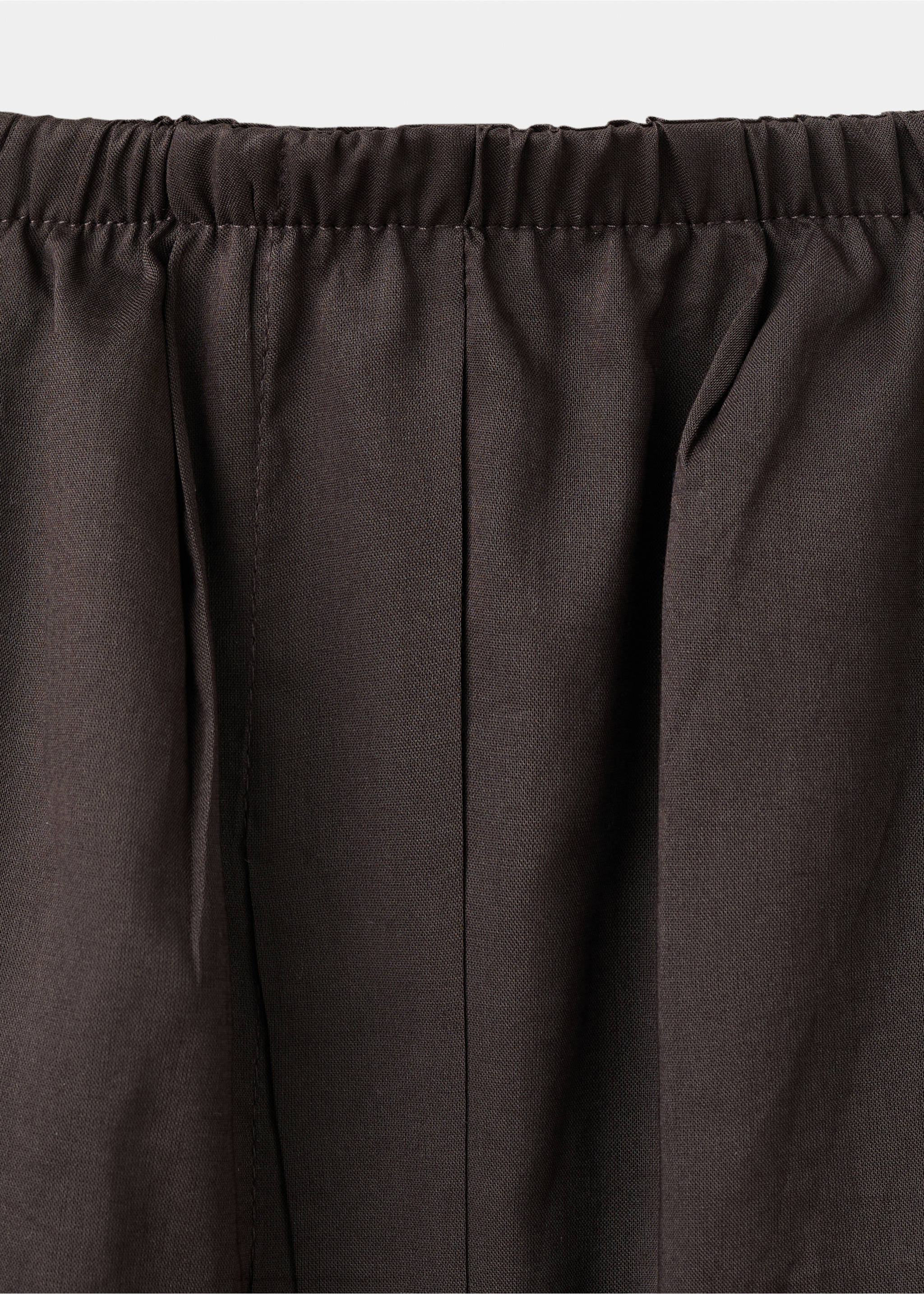 Pantalon en coton bouffant - Détail de l'article 0, Chocolat. Ref: 27049080-00.