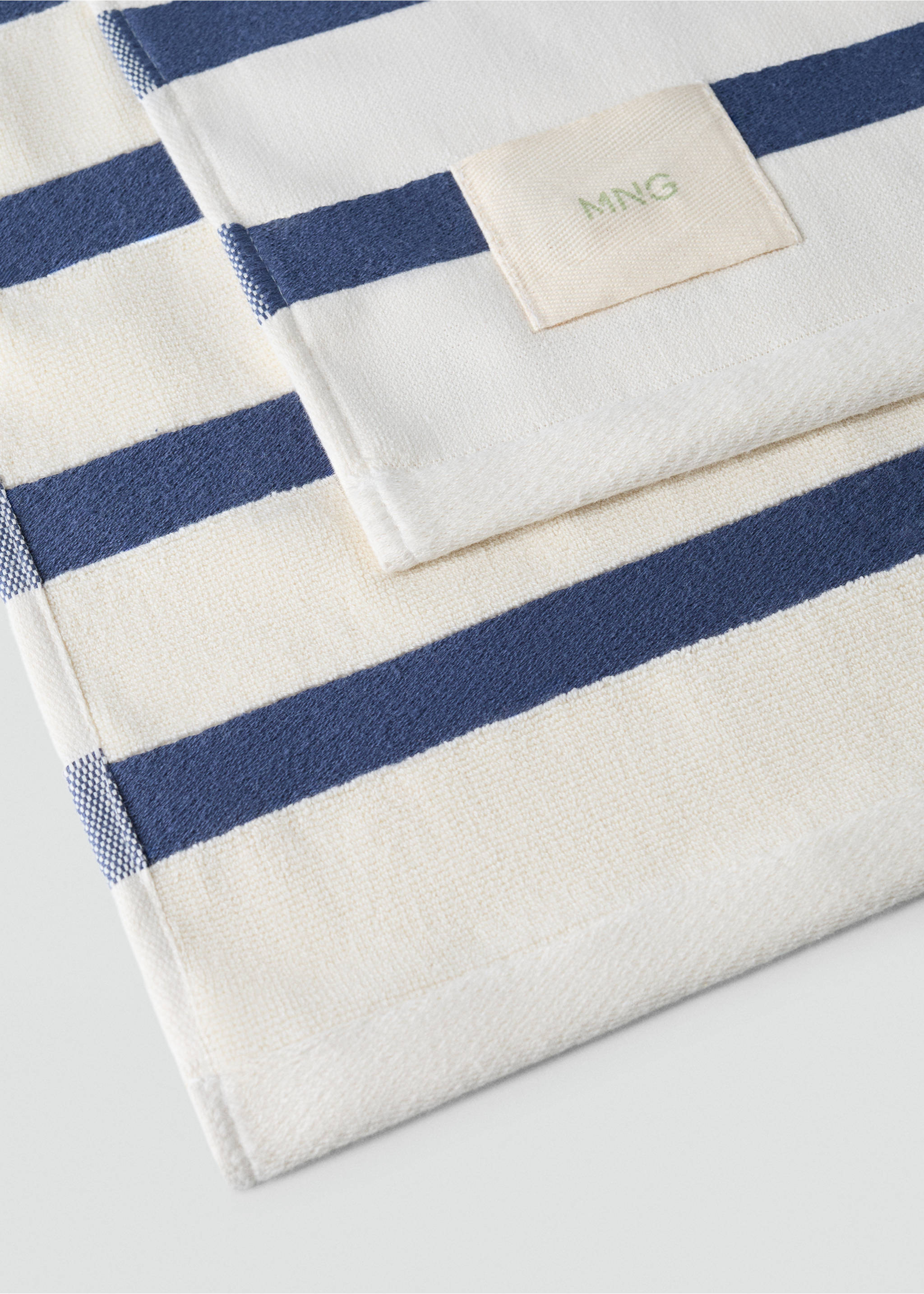 100% cotton striped beach towel - Medium plane, Green. Ref: 27049207-00.