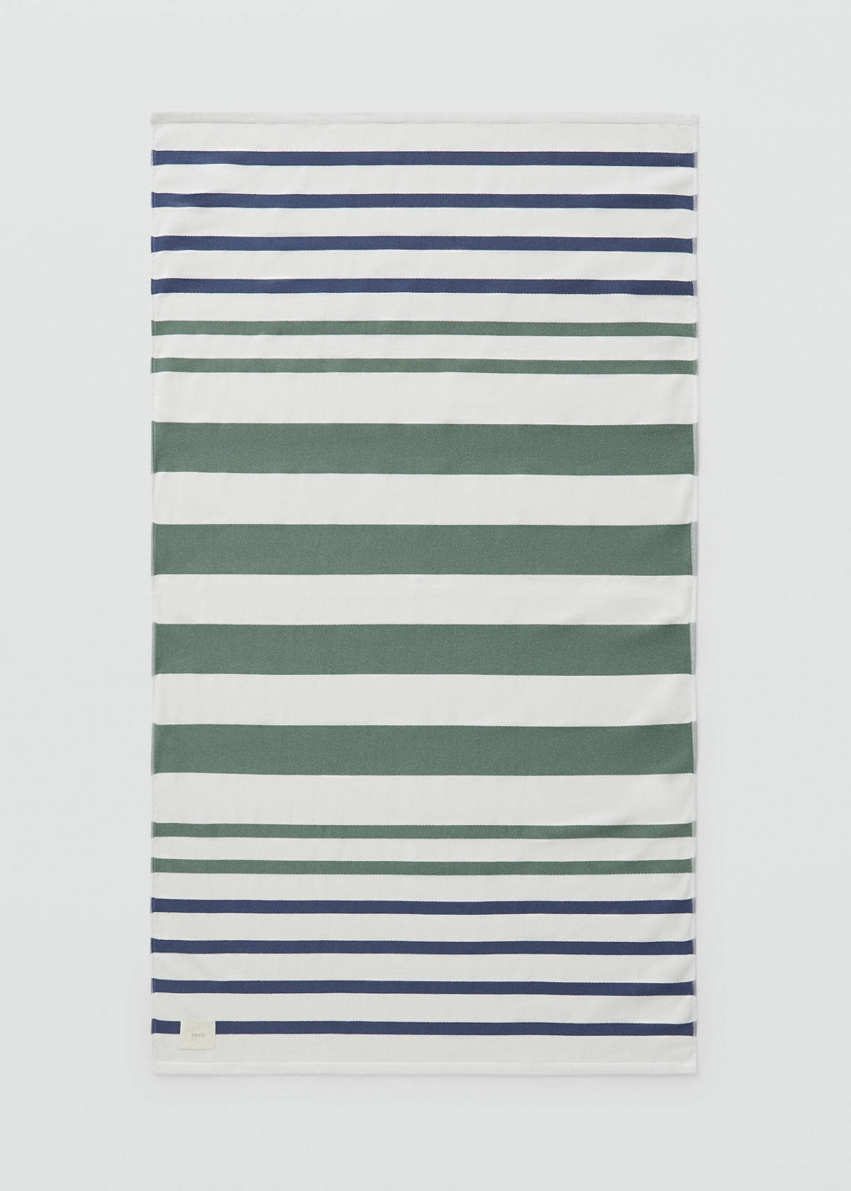 100% cotton striped beach towel — Green