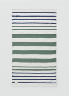 100% cotton striped beach towel — Green 4