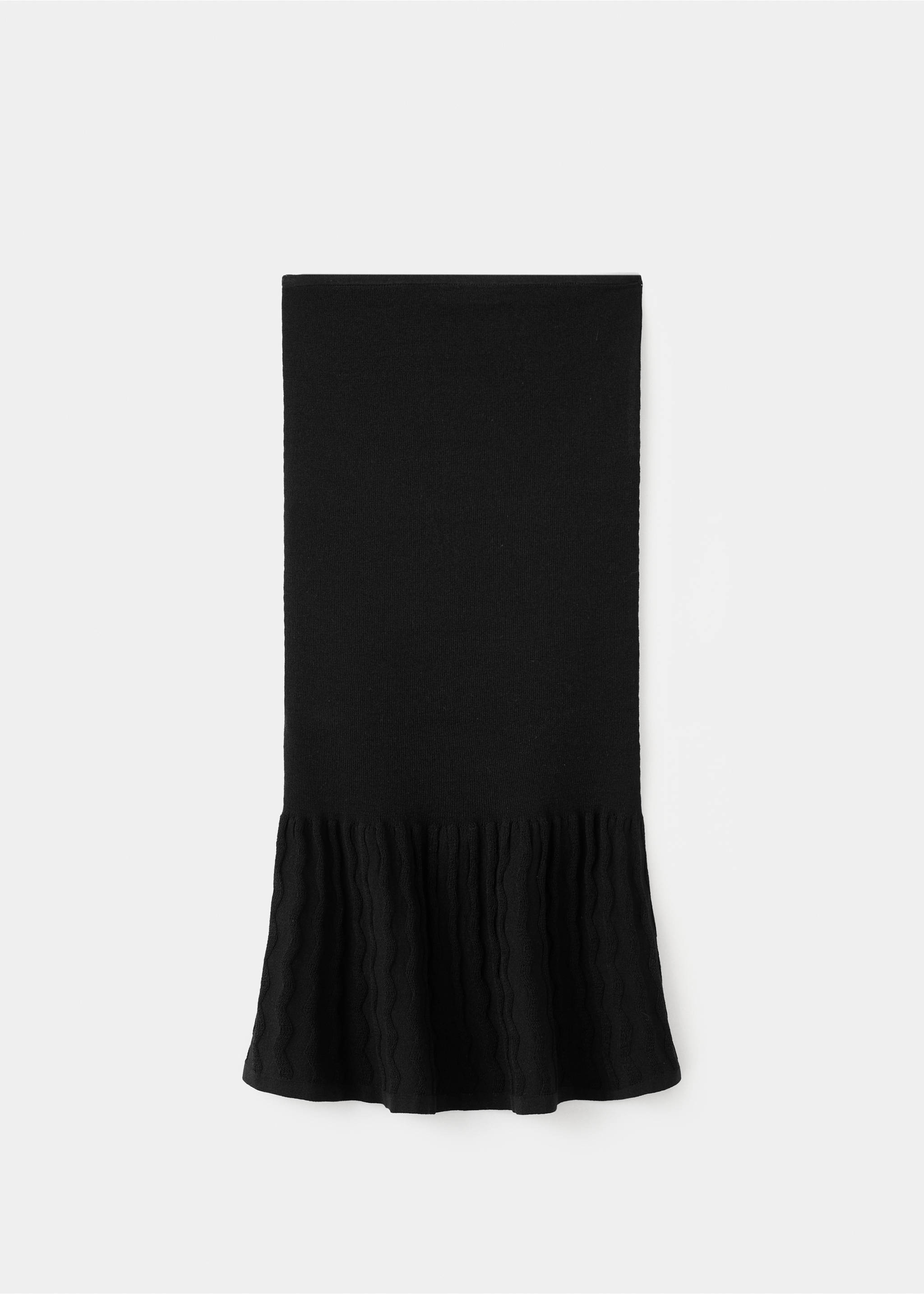 Vestido palabra de honor volante - Artículo sin modelo, Negro. Ref: 27049210-00.