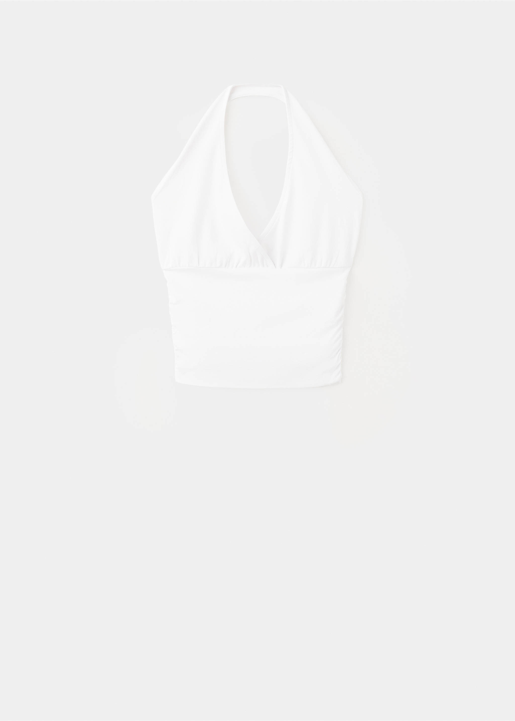 Crossed halter top - Article without model, Off White. Ref: 27049211-00.