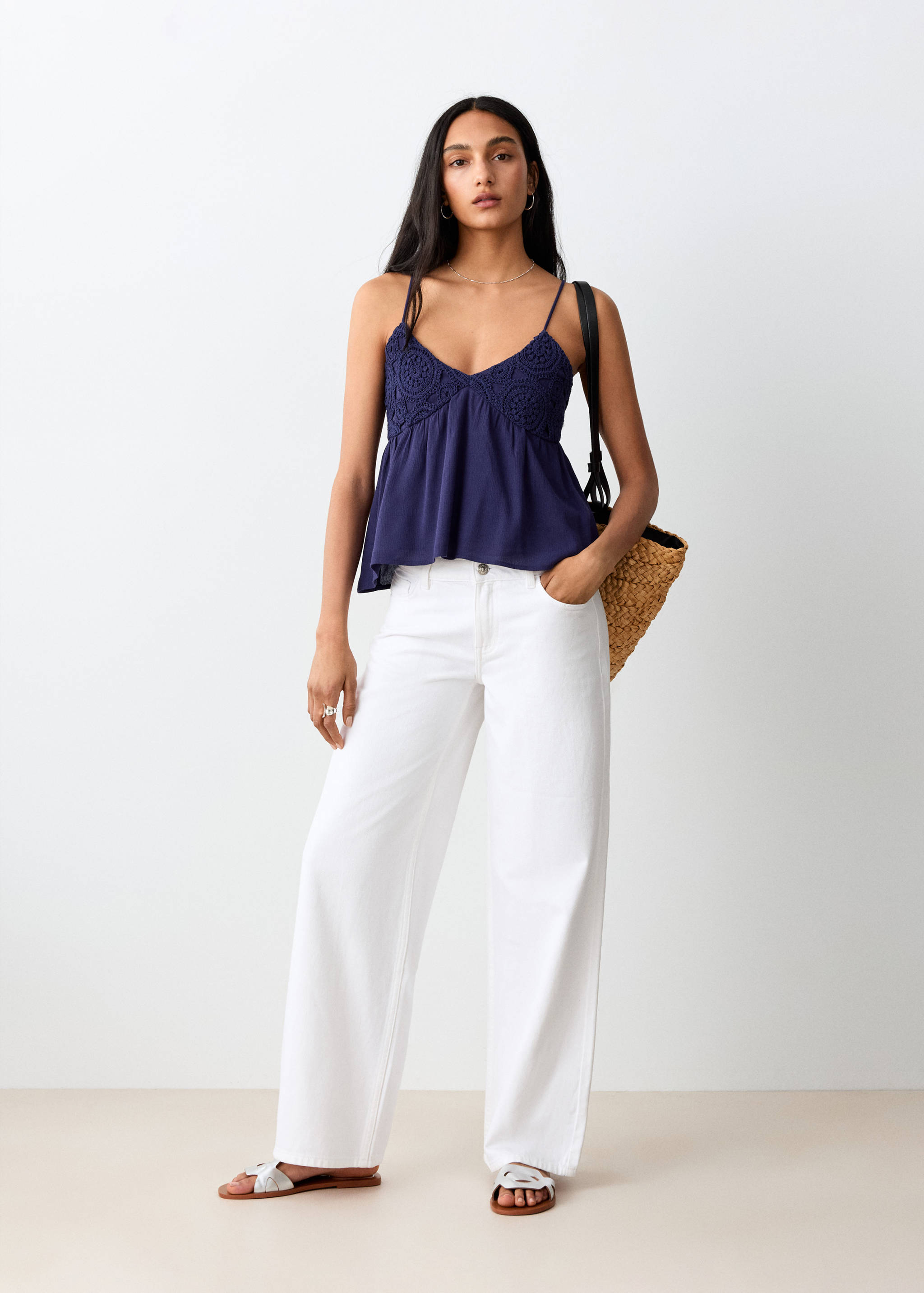 Cross-back crochet top - General plane