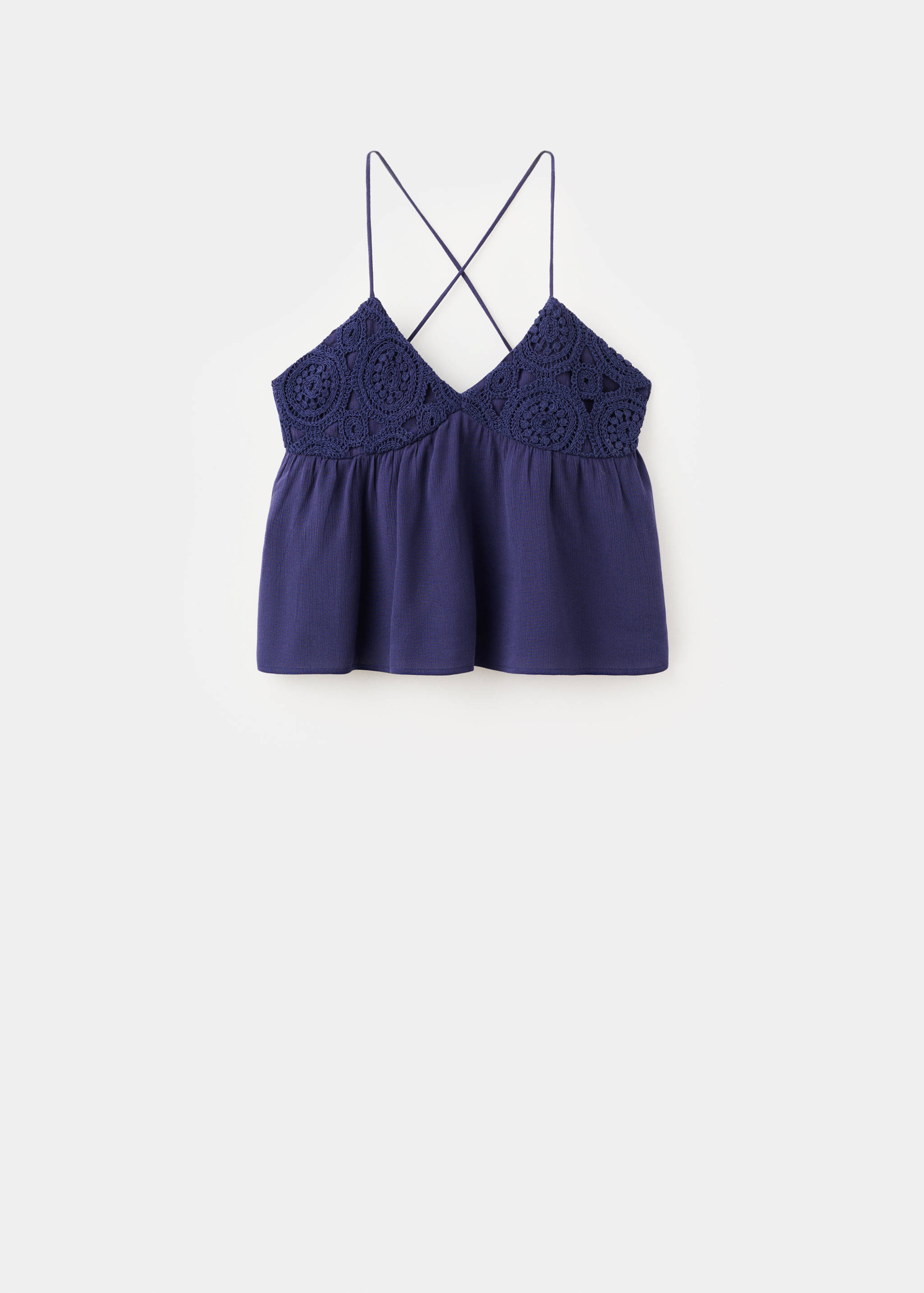 Cross-back crochet top - Article without model