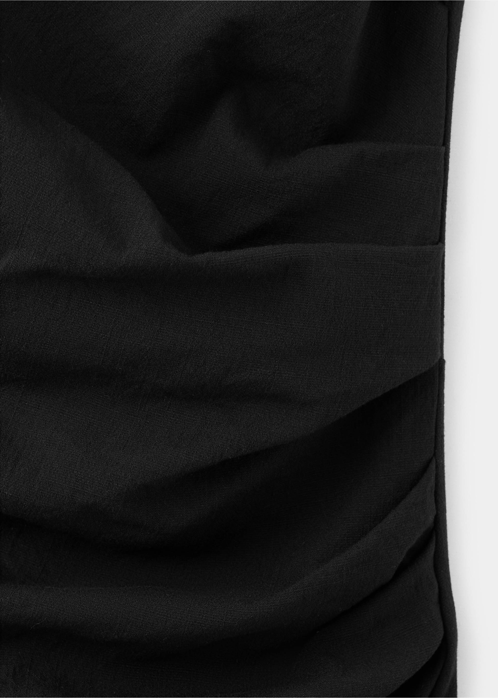 Vestido halter drapeado - Detalle del artículo 8, Negro. Ref: 27049216-00.