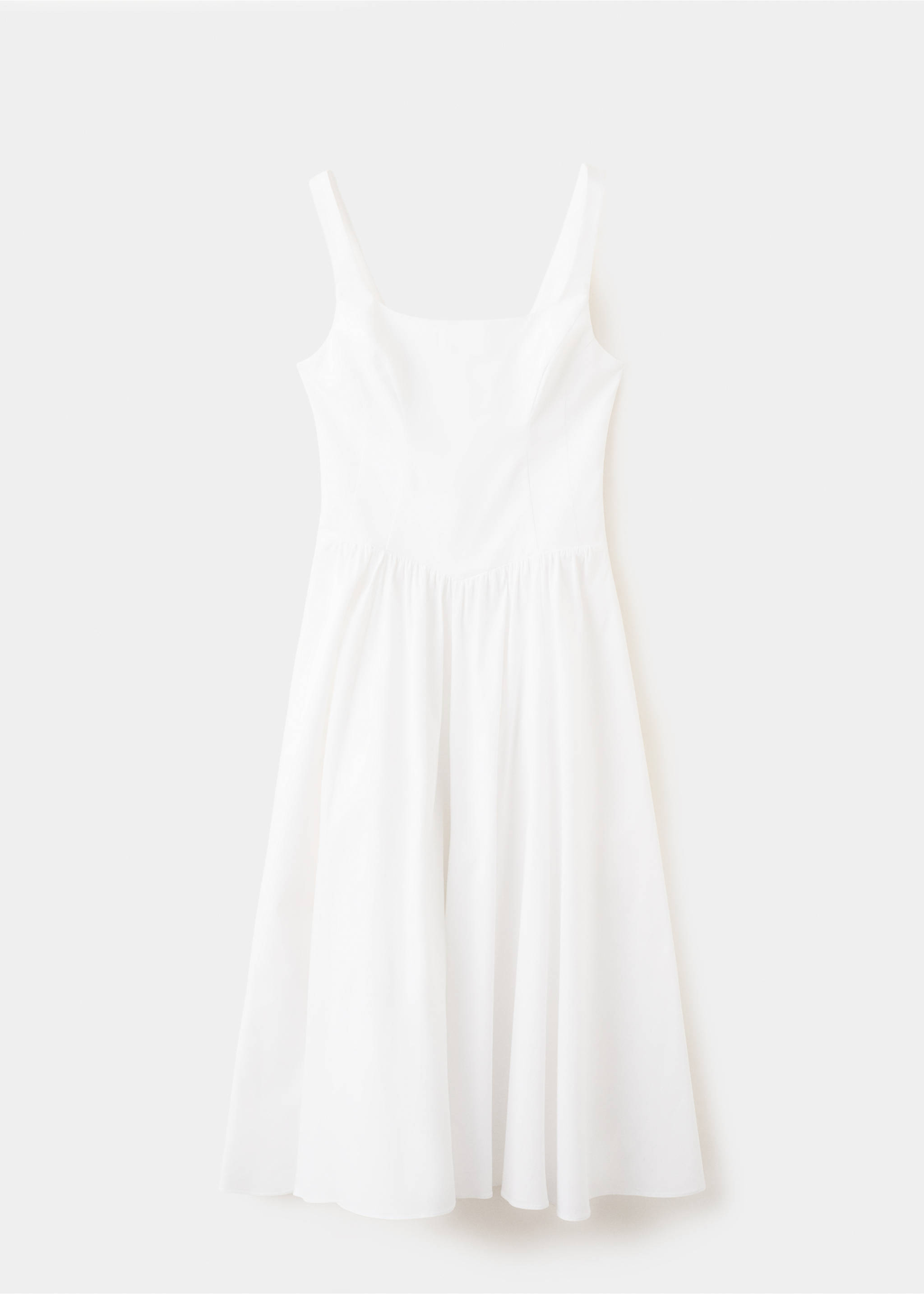 A-line dress with an open back - Article without model, White. Ref: 27049217-00.