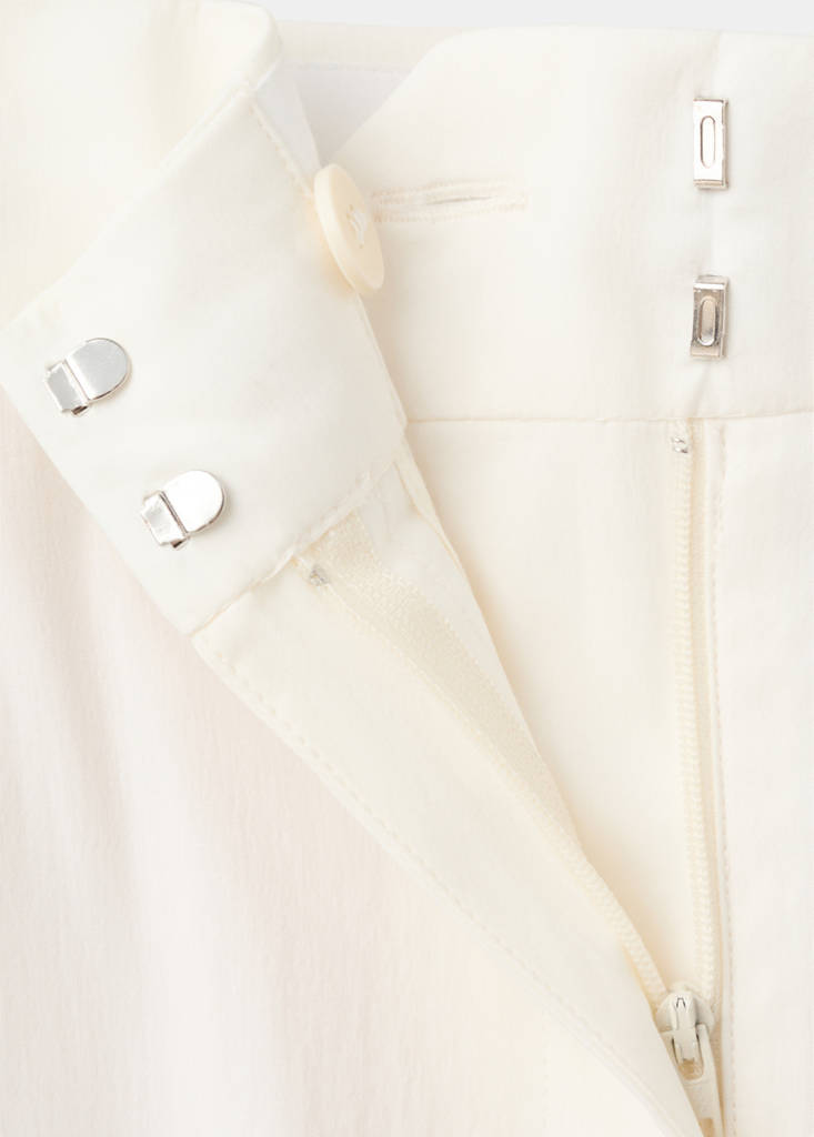 Straight mid-rise trousers — White