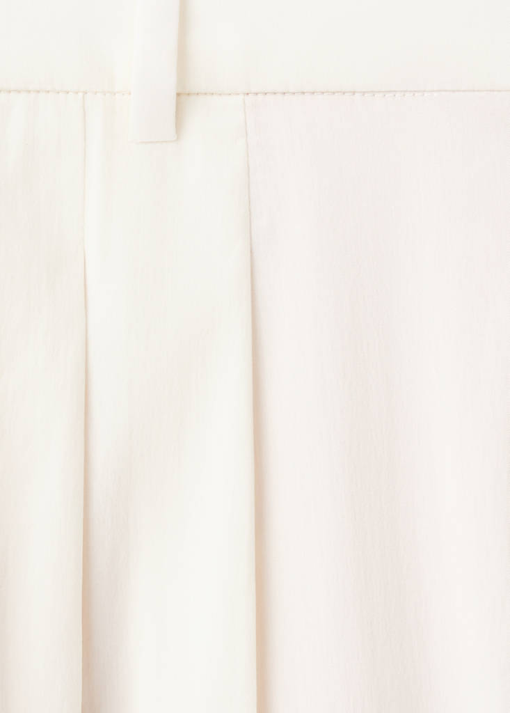 Straight mid-rise trousers — White