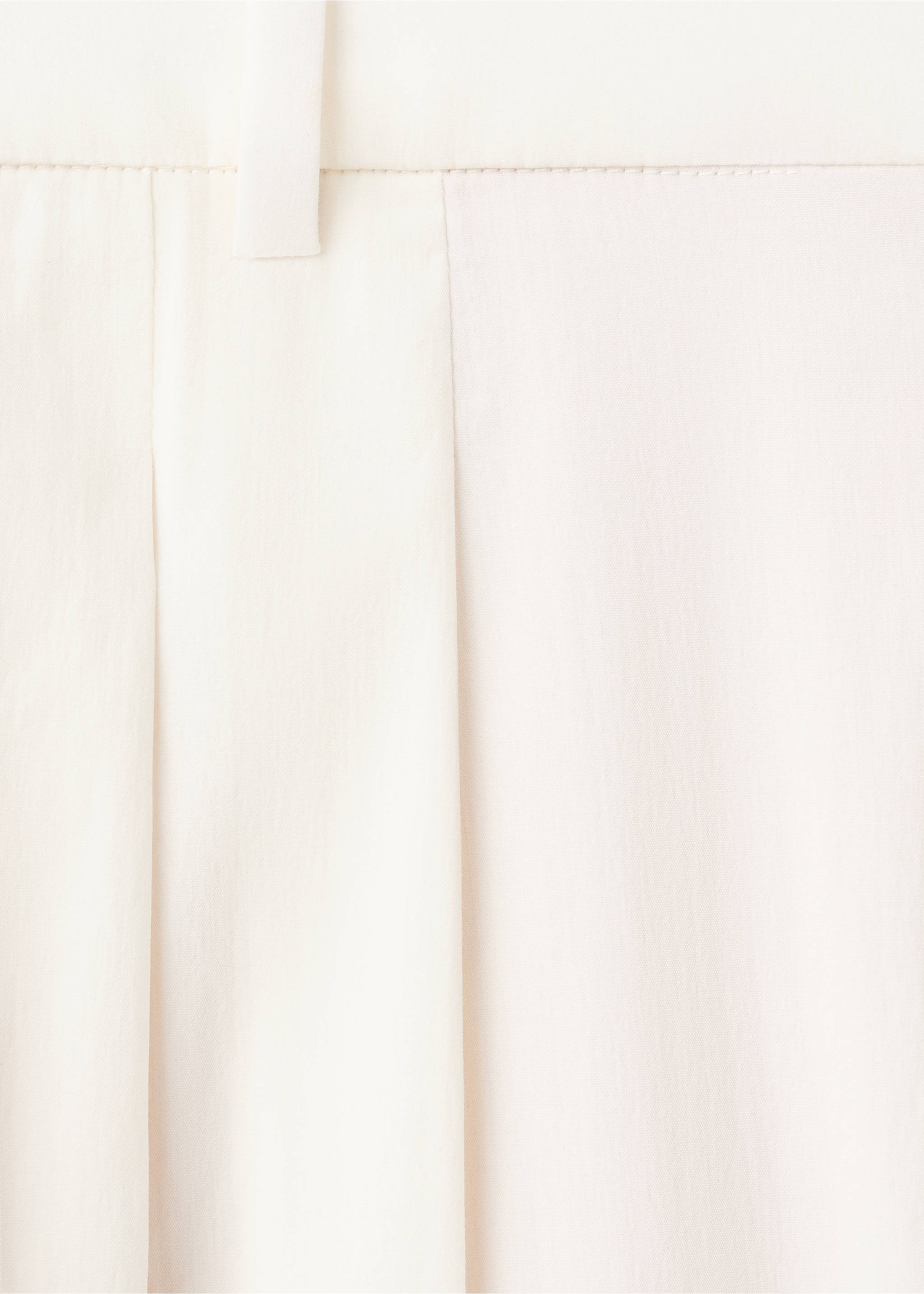 Straight mid-rise trousers - Details of the article 0, White. Ref: 27049218-00.