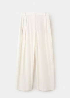 Straight mid-rise trousers — White 4