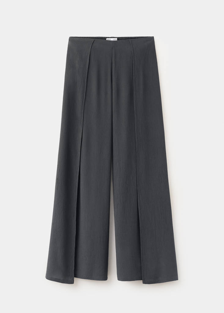 Fluid trousers with side openings — Charcoal