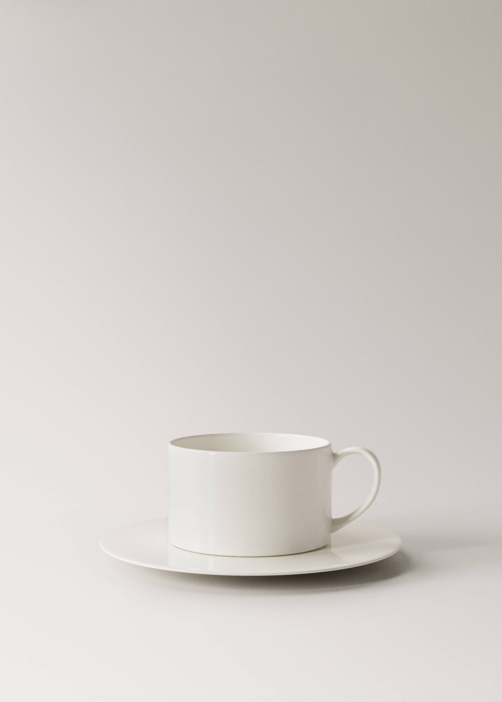 Ultra-light bone china coffee cup and saucer - Article without model