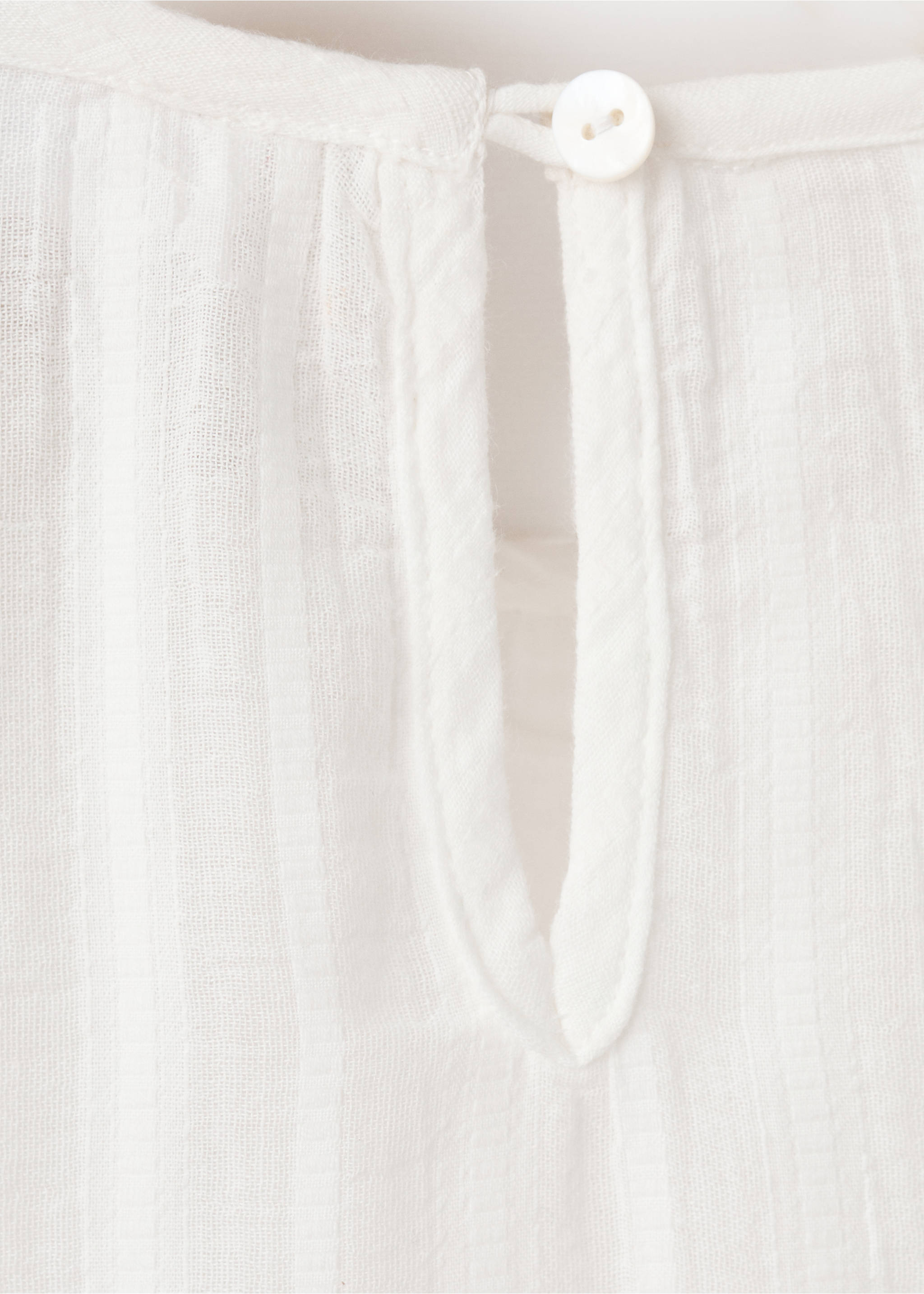 刺绣棉质上衣 - null, 灰白. Ref: 27051170-00.