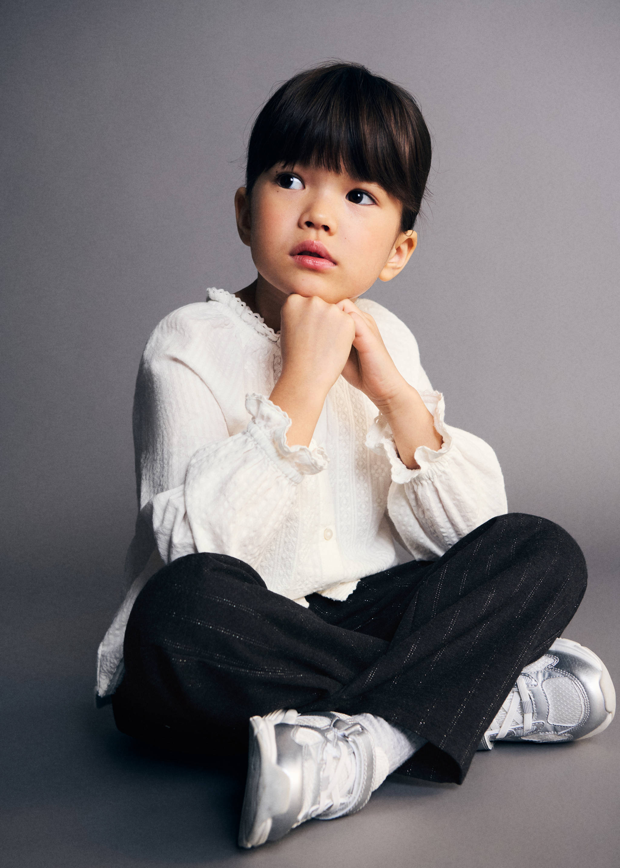 Blusa algodón bordada - Plano medio