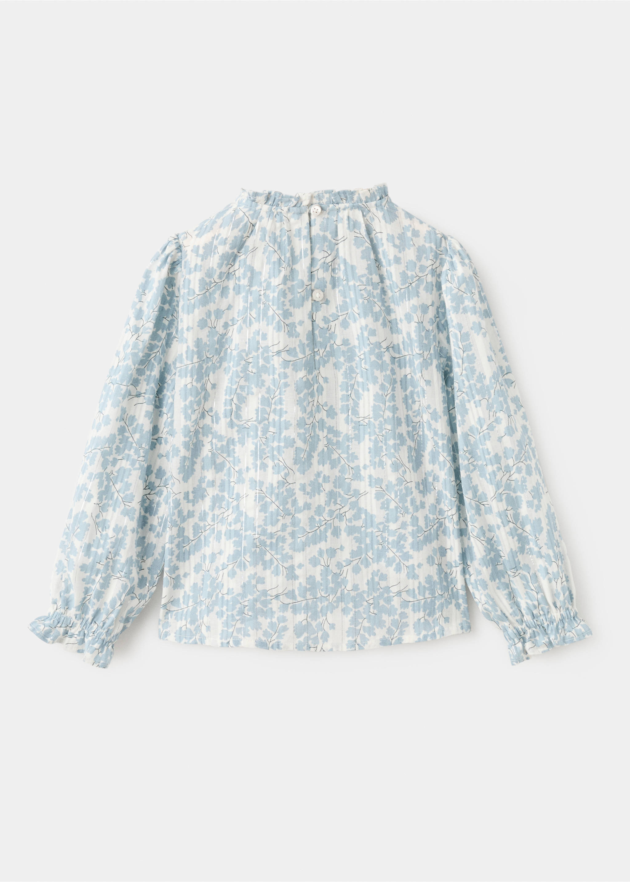 Blusa estampado floral - Reverso del artículo, Blanco. Ref: 27051172-00.