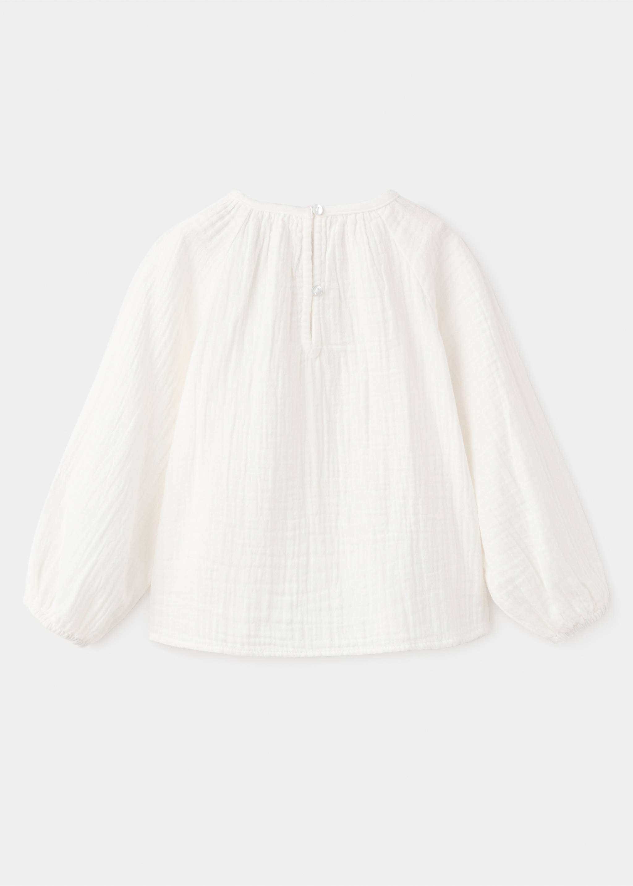 Blusa bordado abalorios - Reverso del artículo, Blanco. Ref: 27051173-00.