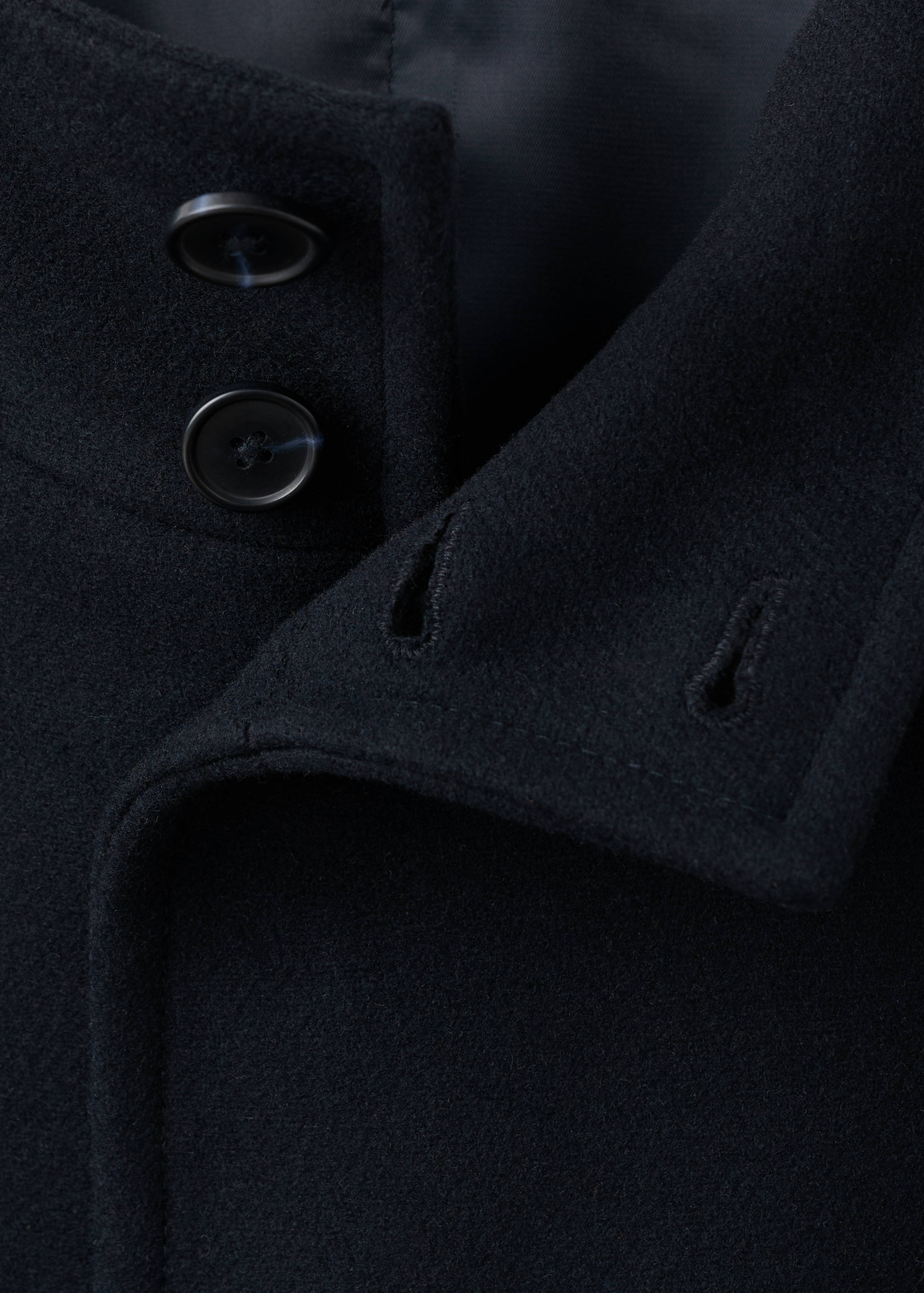 Wool funnel neck coat - Details of the article 8