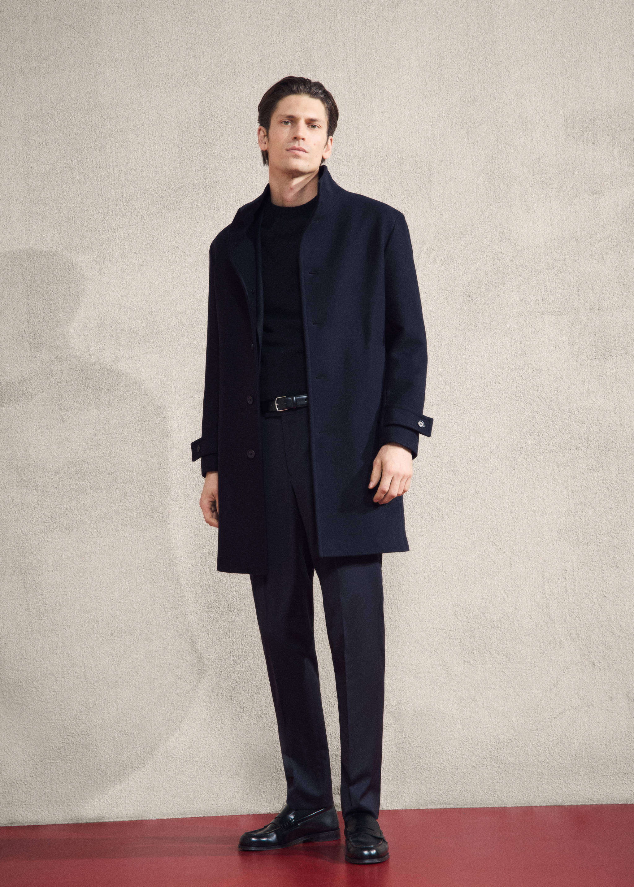 Wool funnel neck coat - Details of the article 3