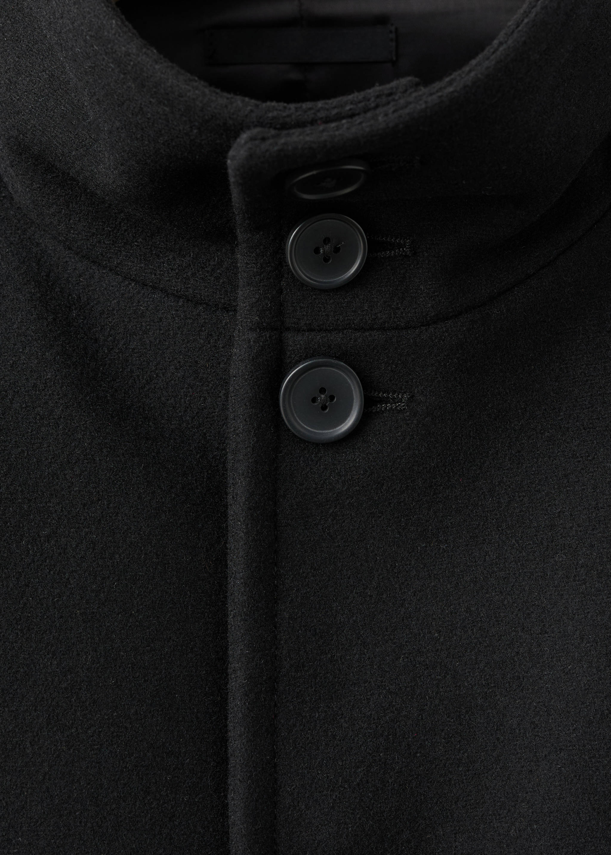 Wool funnel neck coat - Details of the article 8
