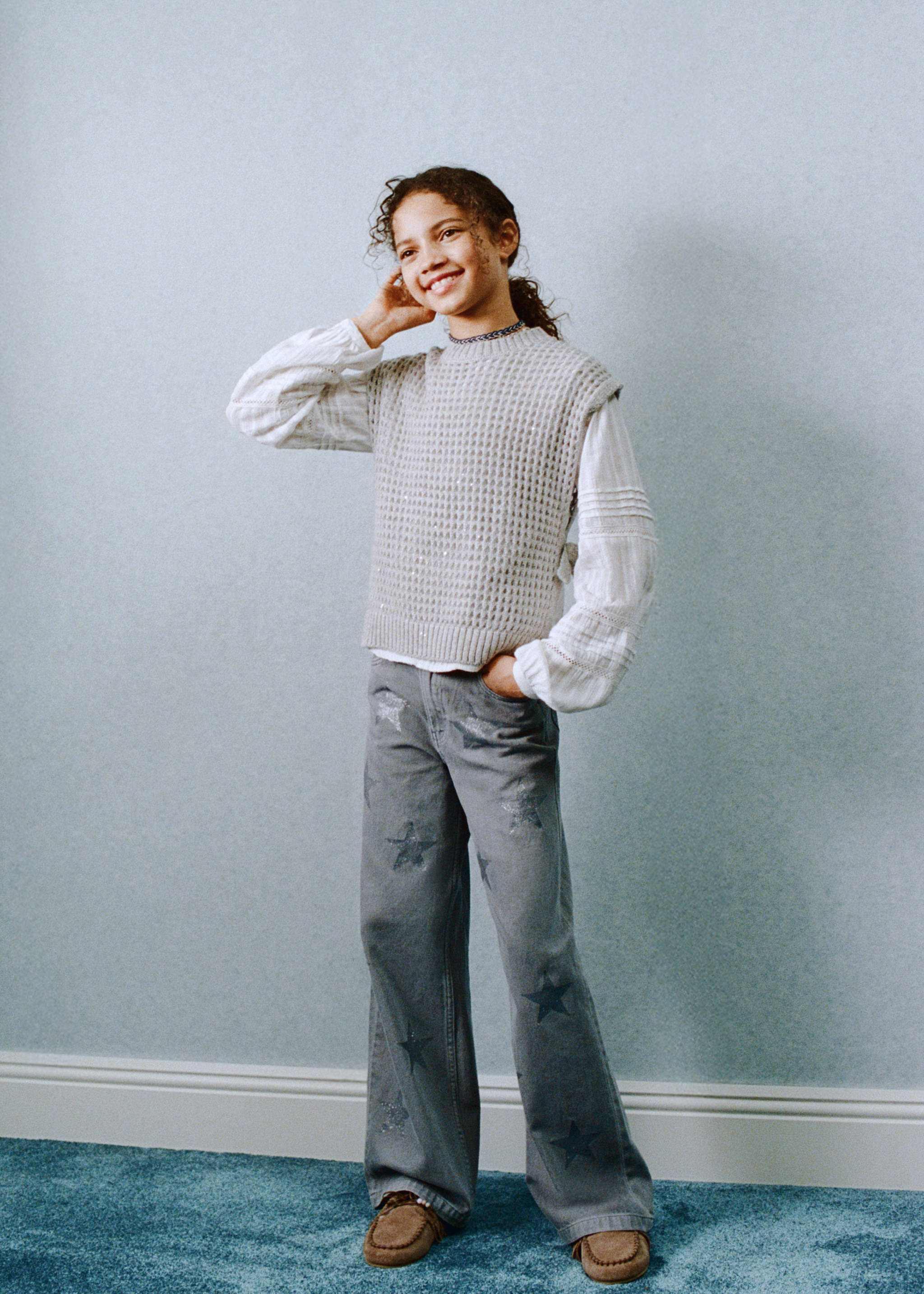 Vestă din lurex cu paiete - Plan general