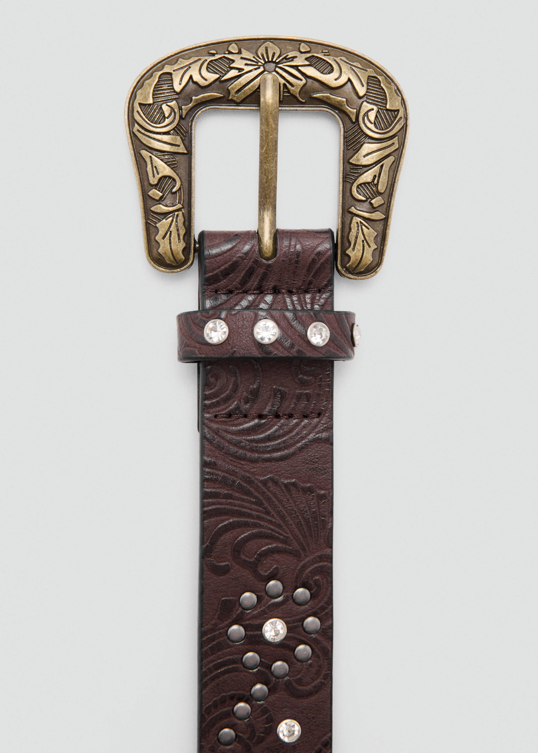 Studded faux-leather belt - Details of the article 1