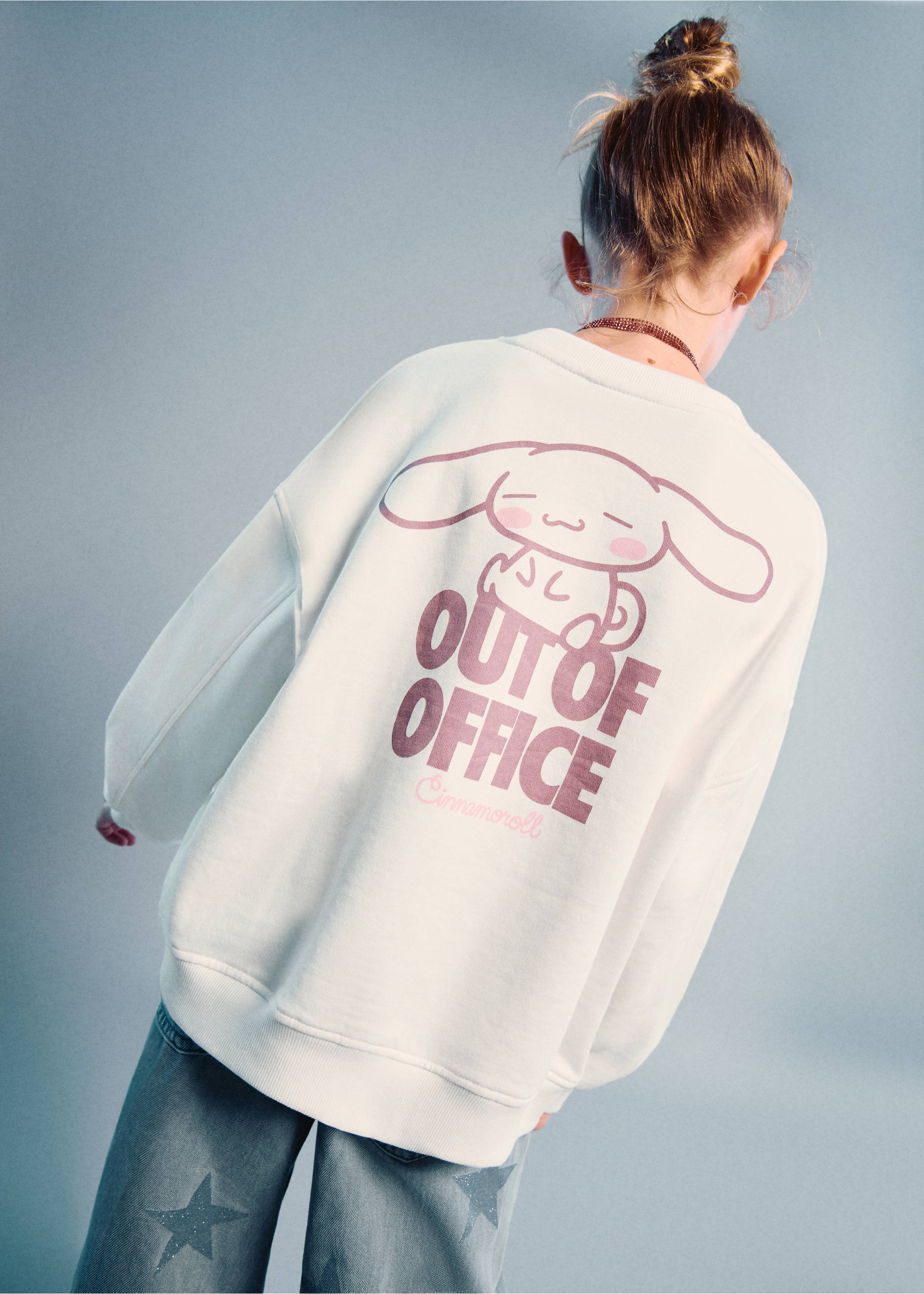 Sweat-shirt Hello Kitty - Plan général, Blanc cassé. Ref: 27051184-00.