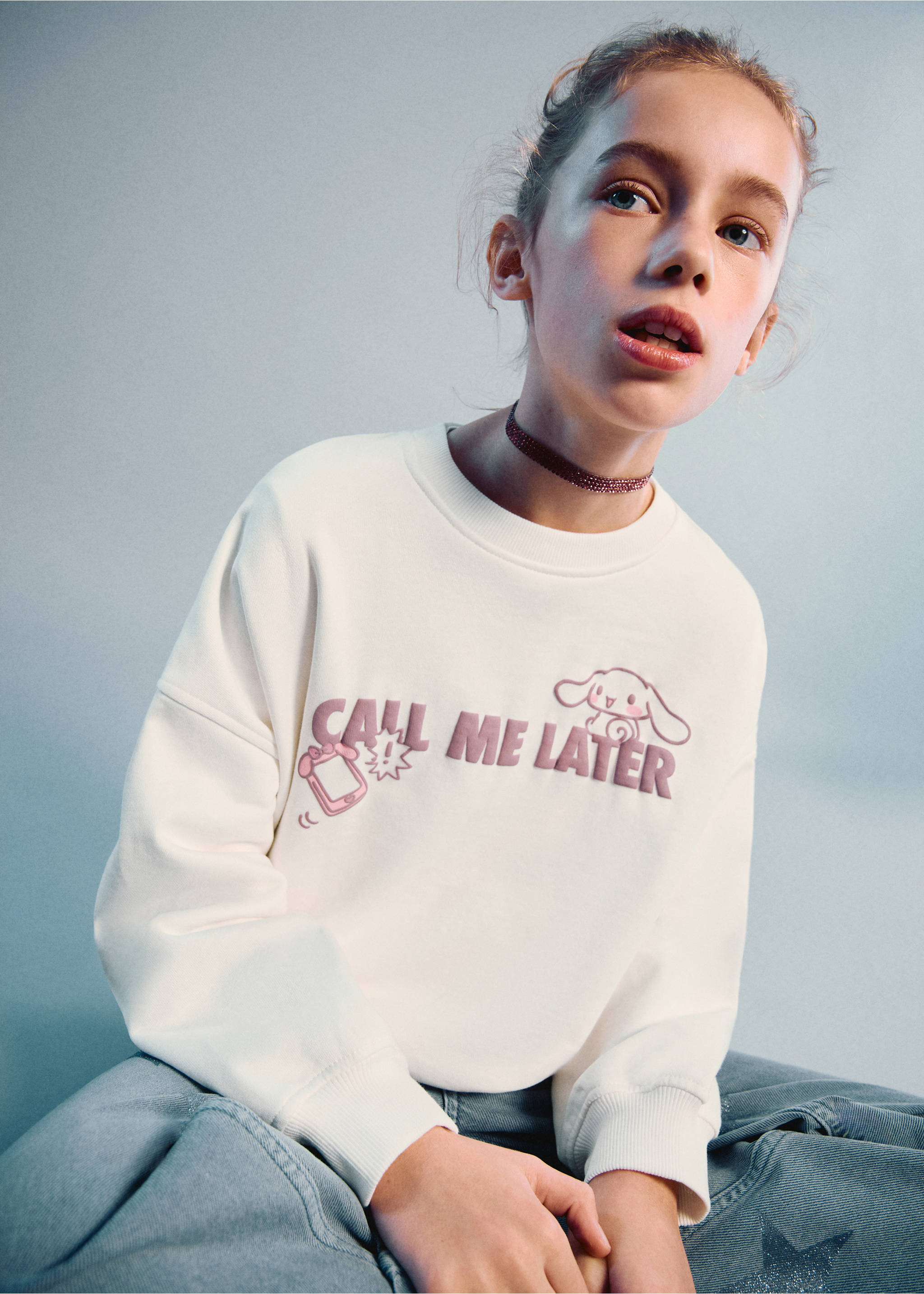 Sweat-shirt Hello Kitty - Détail de l'article 1, Blanc cassé. Ref: 27051184-00.